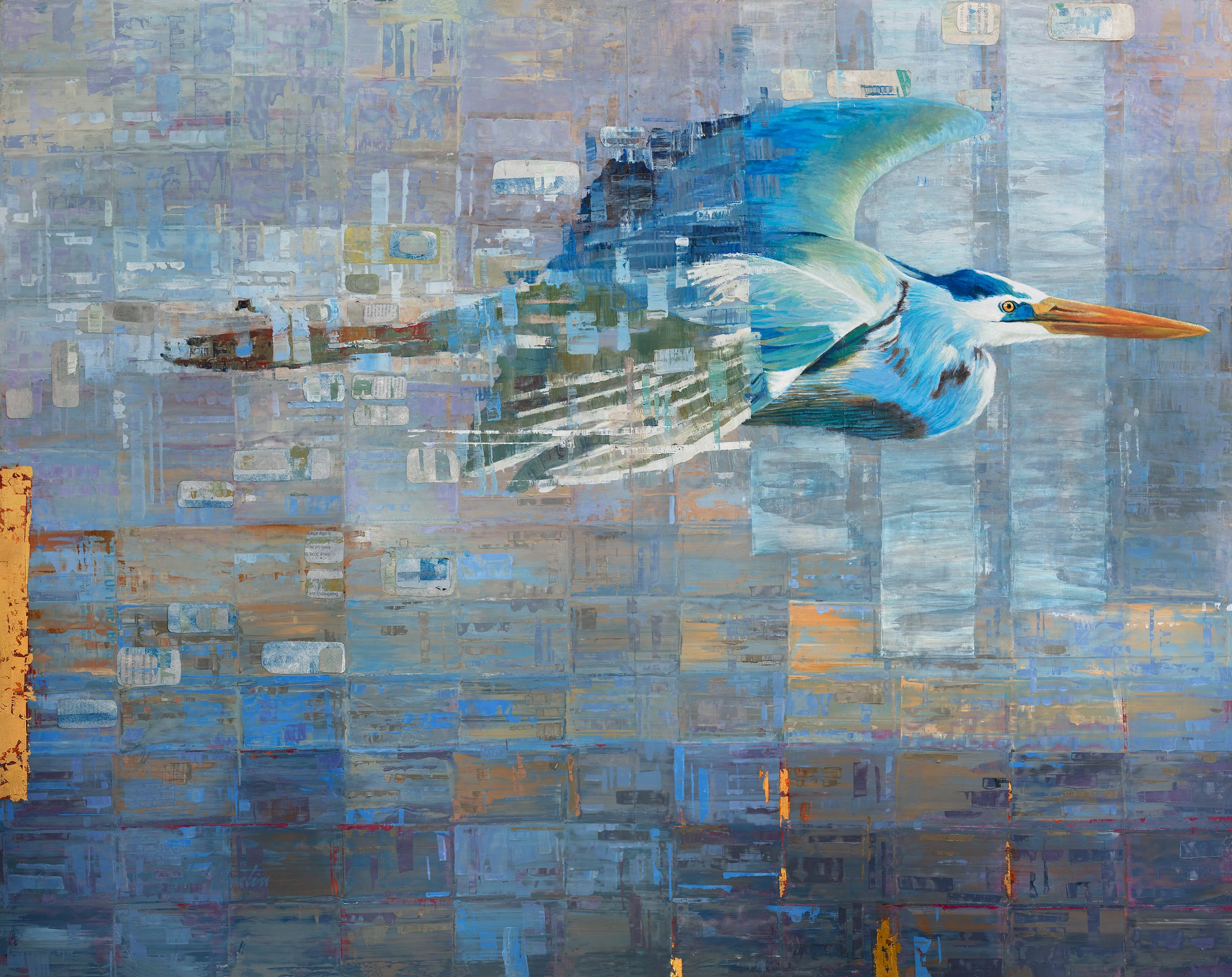 Blue Heron in Flight - Limited Edition Canvas Print - Image 3