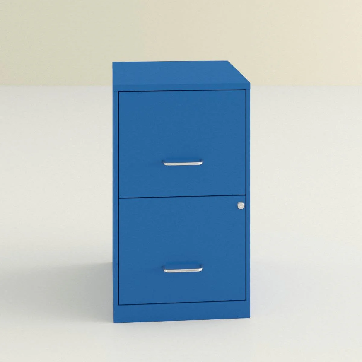 Blue Metal 2-Drawer Vertical Key Locking Heavy Duty Filing Cabinet - Image 3