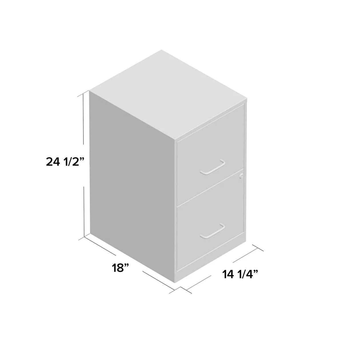 Blue Metal 2-Drawer Vertical Key Locking Heavy Duty Filing Cabinet - Image 5