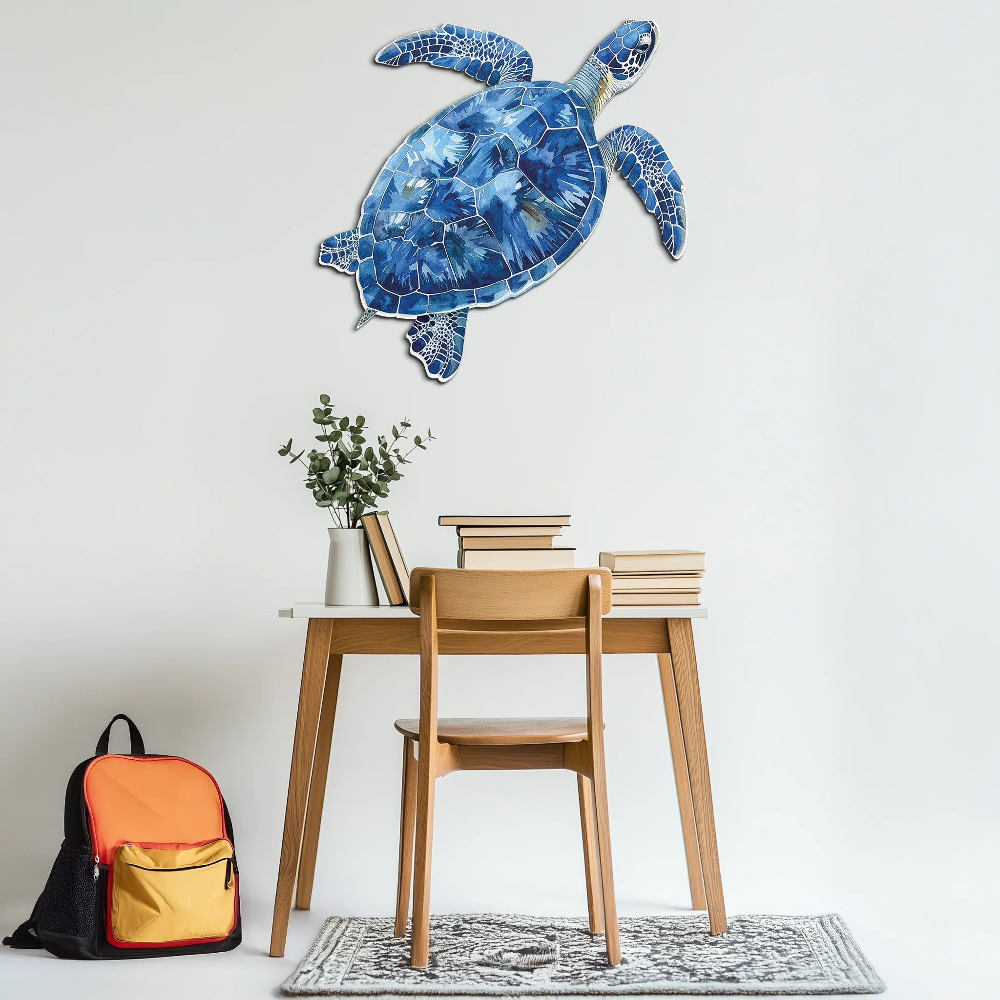 Blue Mosaic Sea Turtle Metal Wall Art – Ocean UV Decor-KAFUVM007 - Image 8