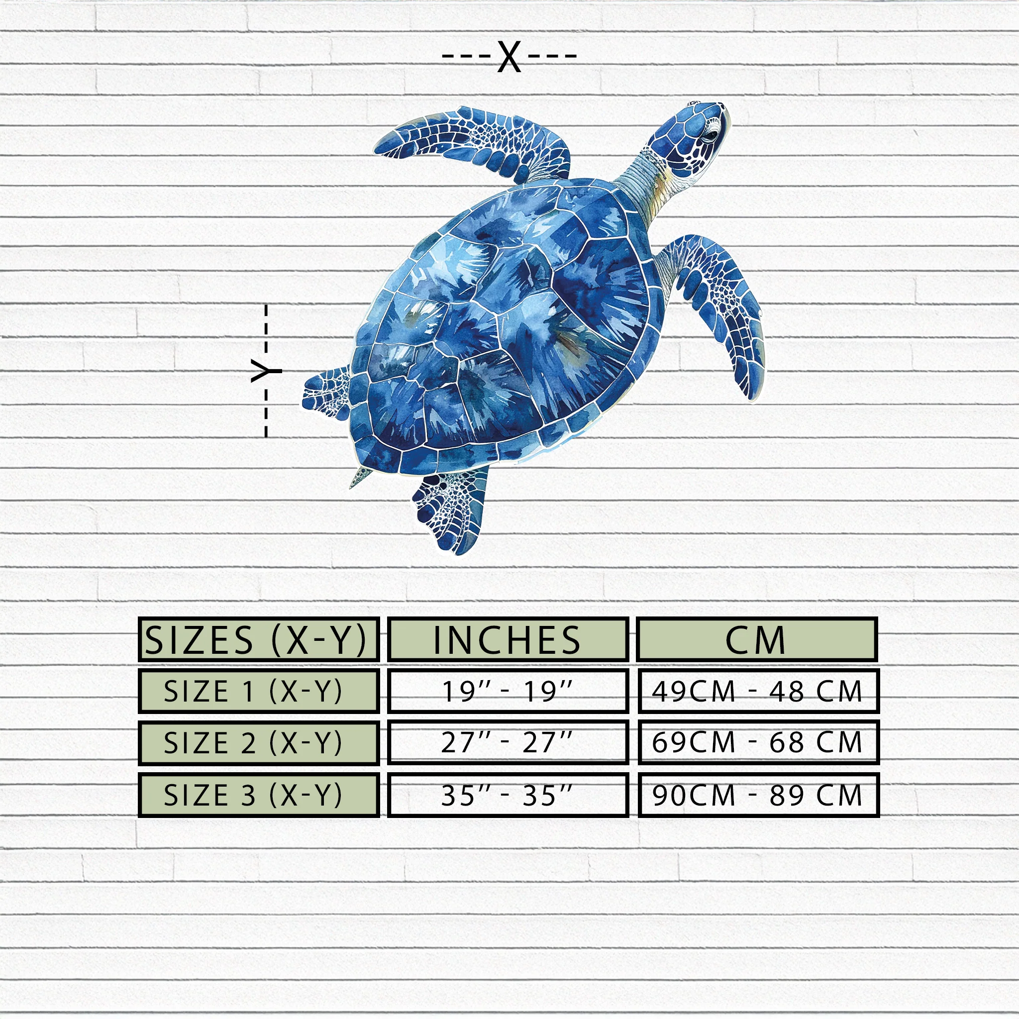 Blue Mosaic Sea Turtle Metal Wall Art – Ocean UV Decor-KAFUVM007 - Image 9