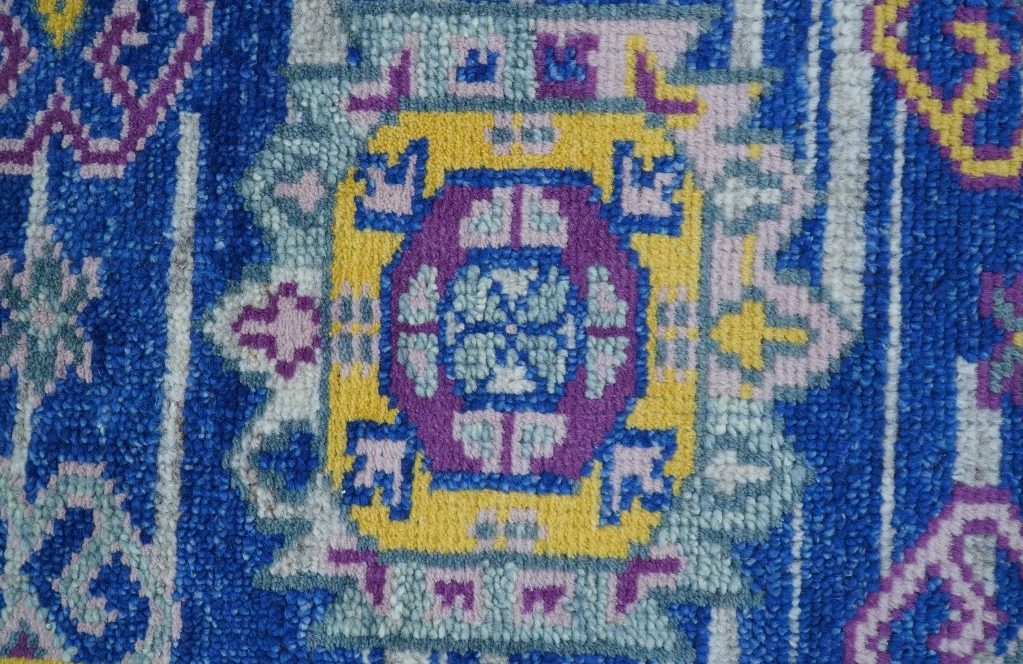 Blue Transitional Design 2x3 Hand knotted  Wool Area Rug - Image 3