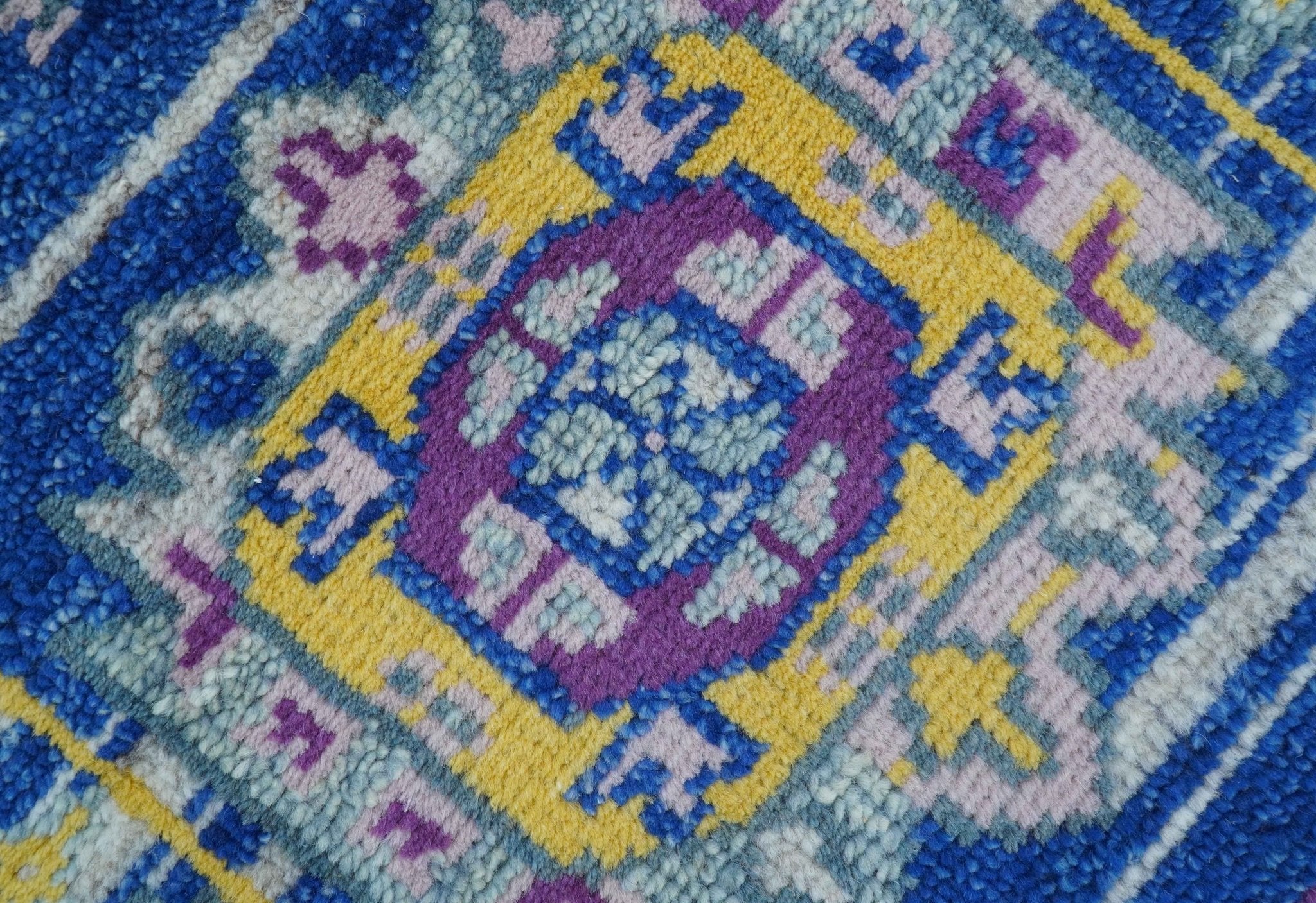 Blue Transitional Design 2x3 Hand knotted  Wool Area Rug - Image 4