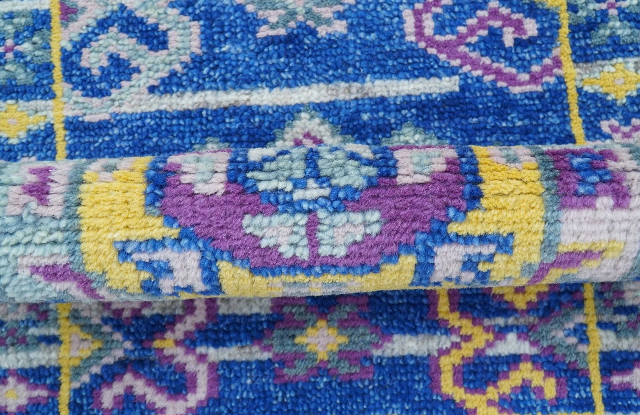 Blue Transitional Design 2x3 Hand knotted  Wool Area Rug - Image 5