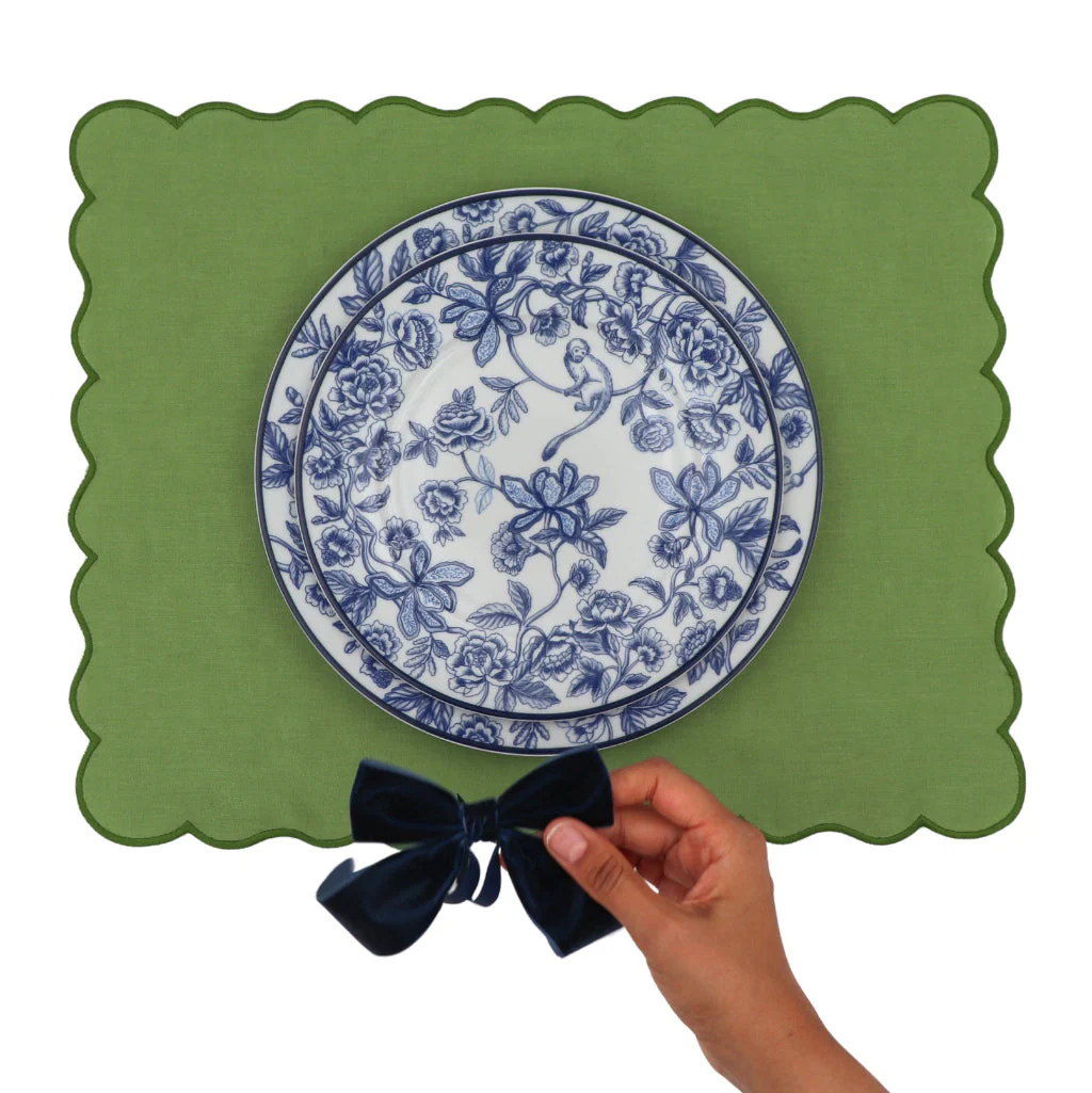 Blue Velvet Napkin Bow Tie - Set of 6 - Image 5