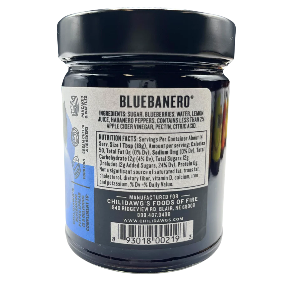 Bluebanero Pepper Spread | 9 oz | Gluten Free | Chili Dawg's Foods of Fire - Image 3