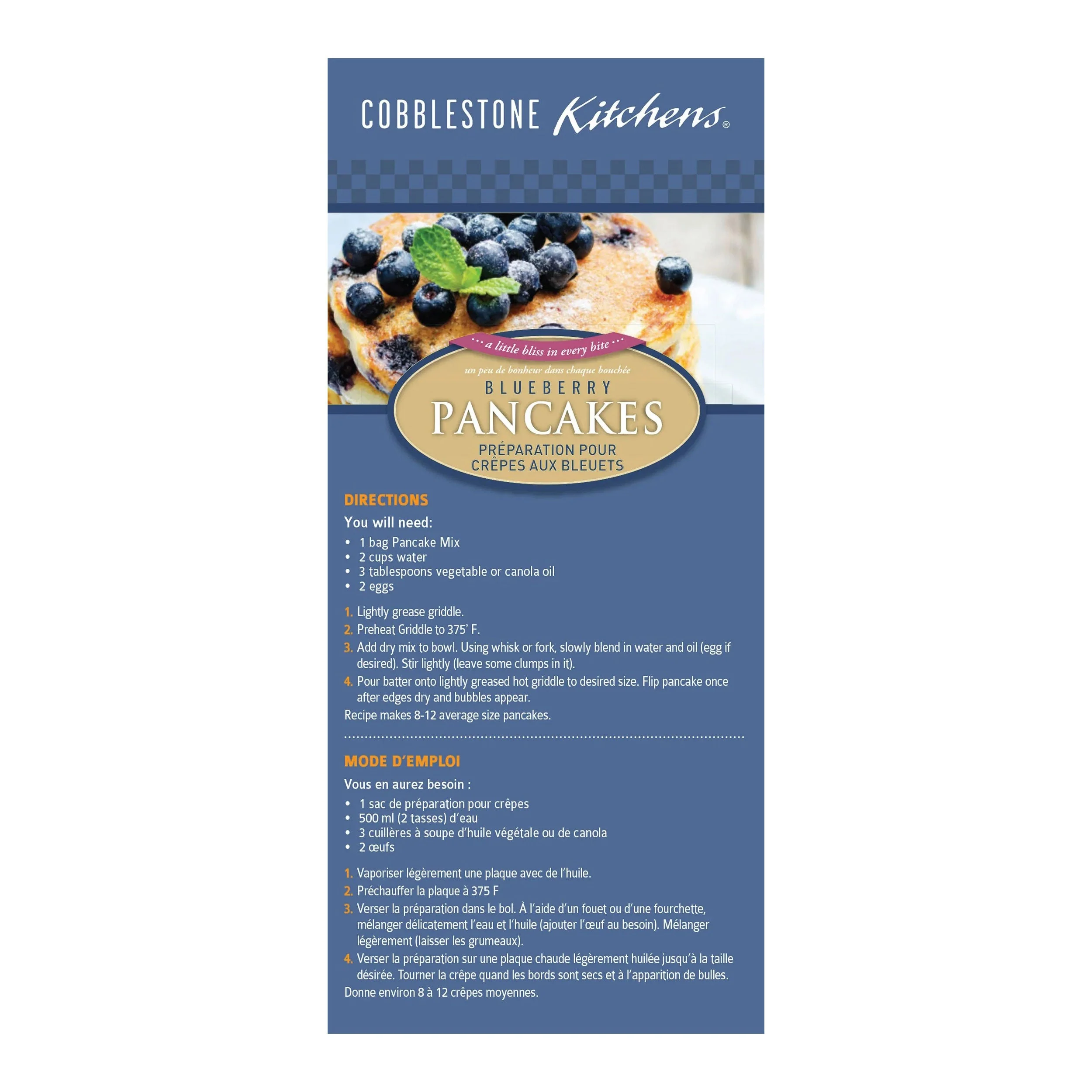 Blueberry Pancake Mix | 16 oz | Pack of 2 | Cobblestone Kitchen - Image 3