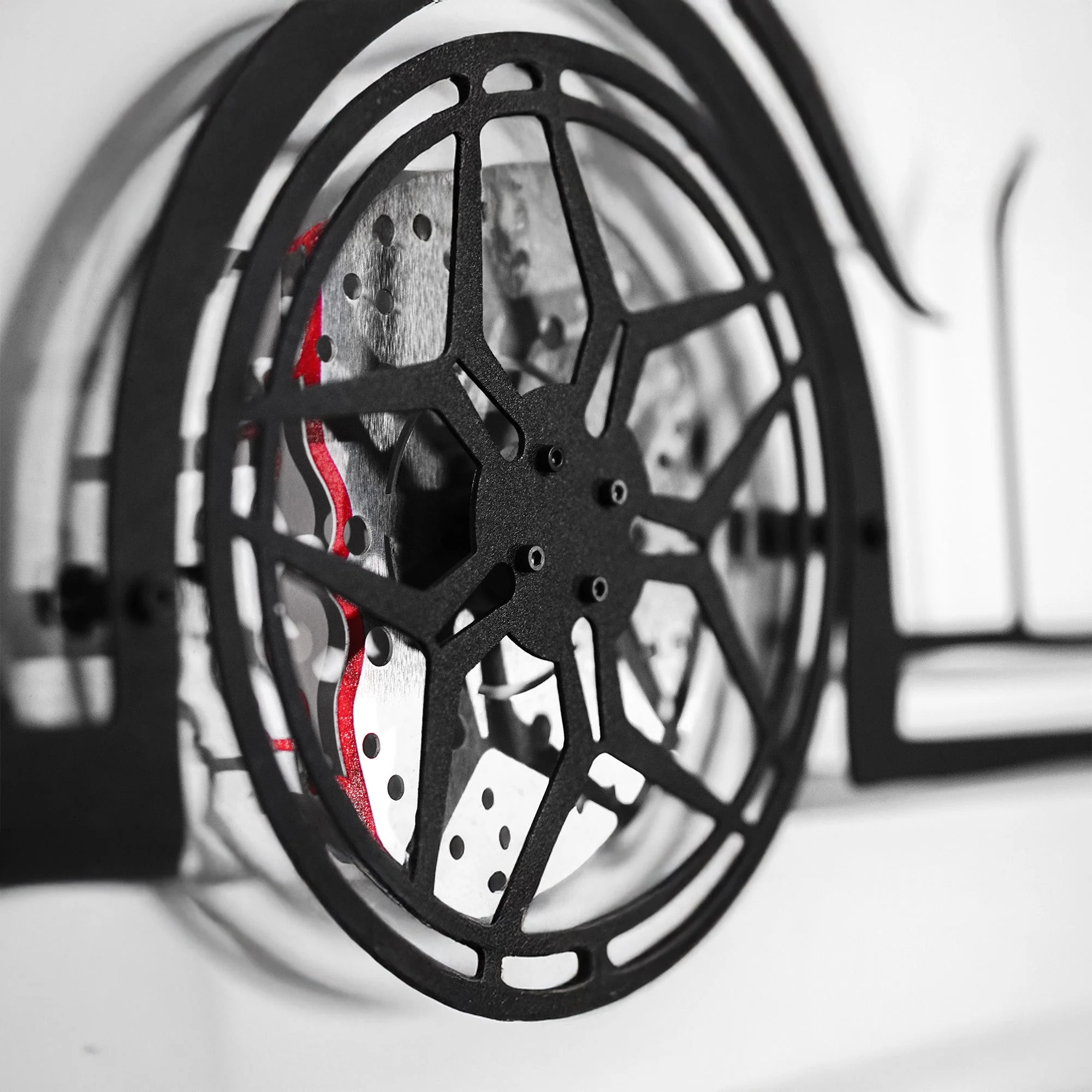 BMW M3 Wall Art – F80 Steel Silhouette with Spinning Wheels-KAFMEKA017 - Image 3