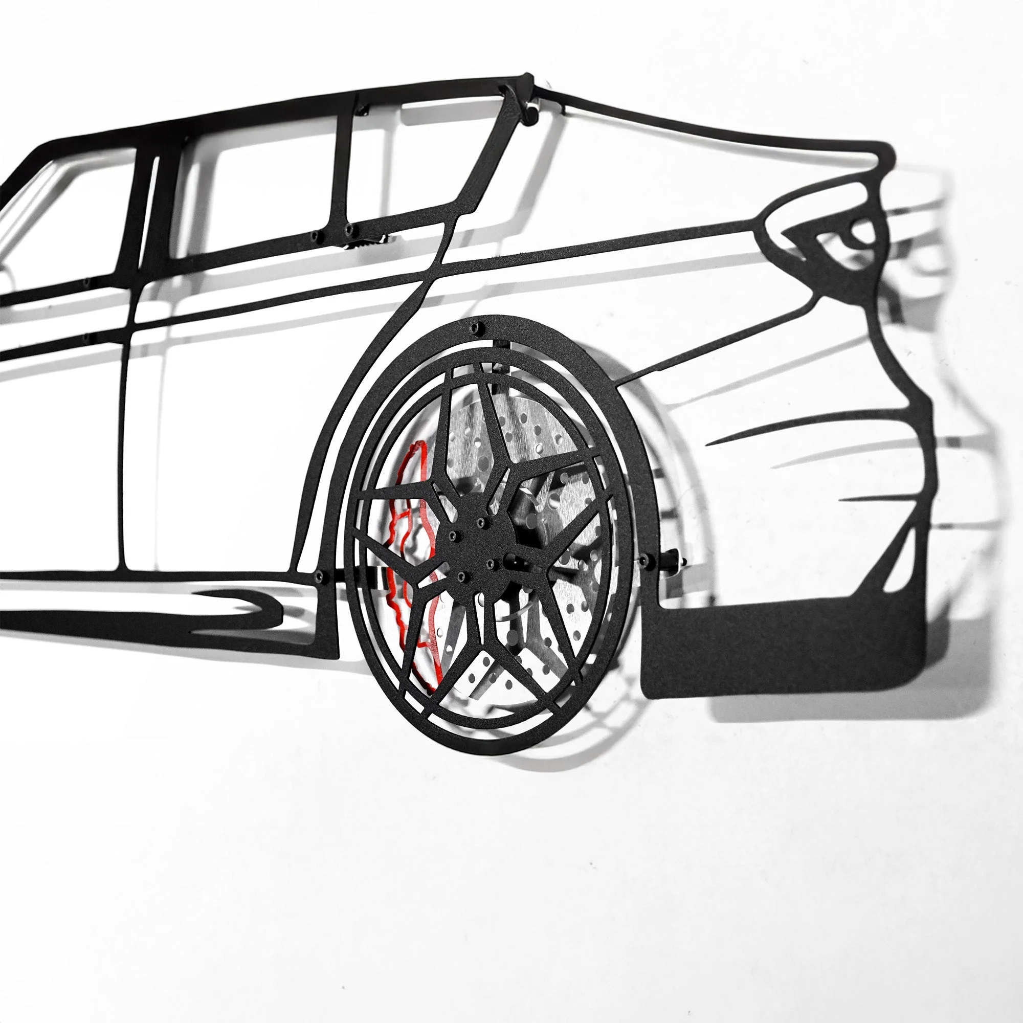 BMW M3 Wall Art – F80 Steel Silhouette with Spinning Wheels-KAFMEKA017 - Image 5