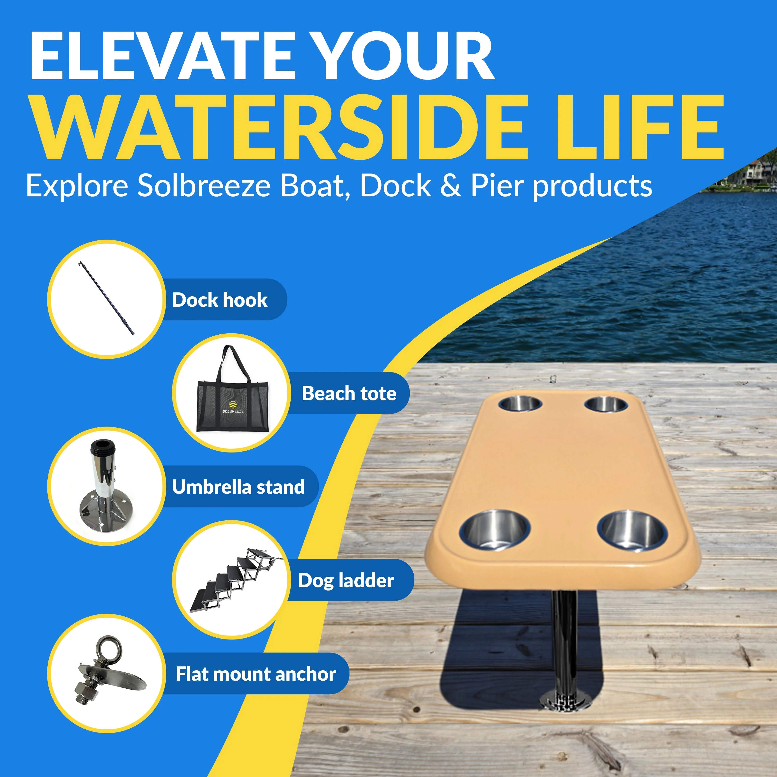 Boat Table Set - 6" Floor Plate System (6 colors) - Image 10