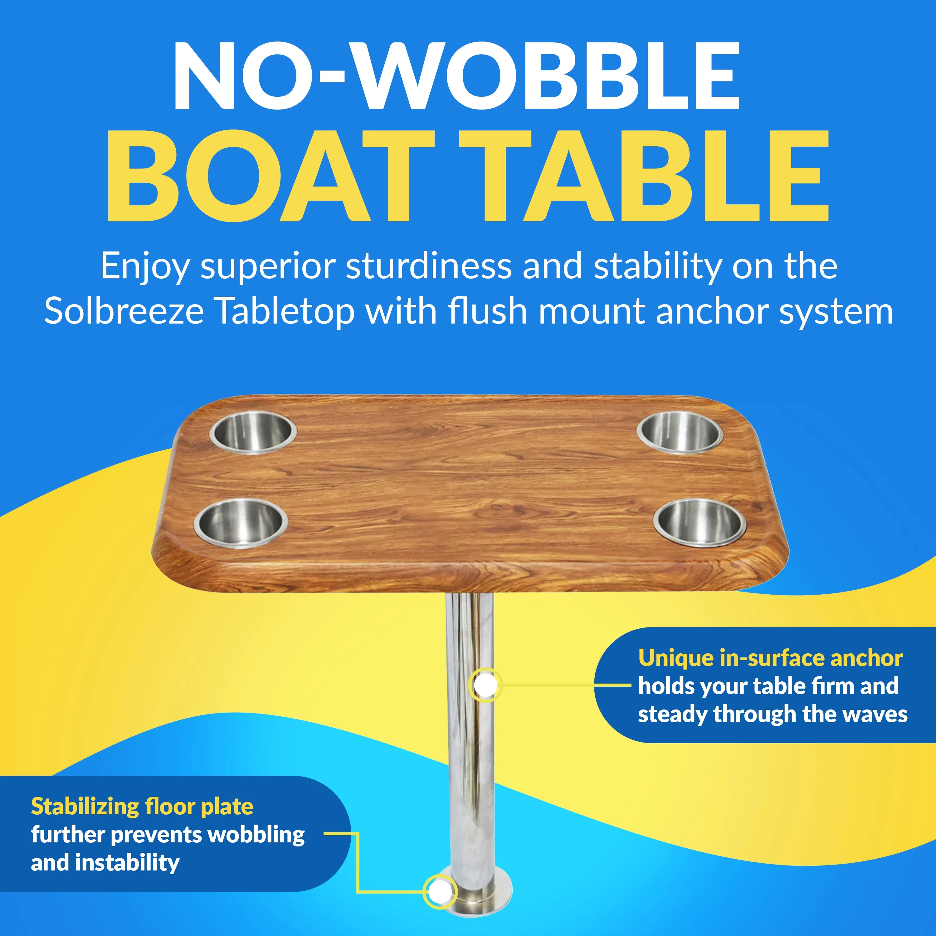 Boat Table Top Only - Mount Your Current Table Bracket to New Top - Waterproof (6 colors): - Image 9