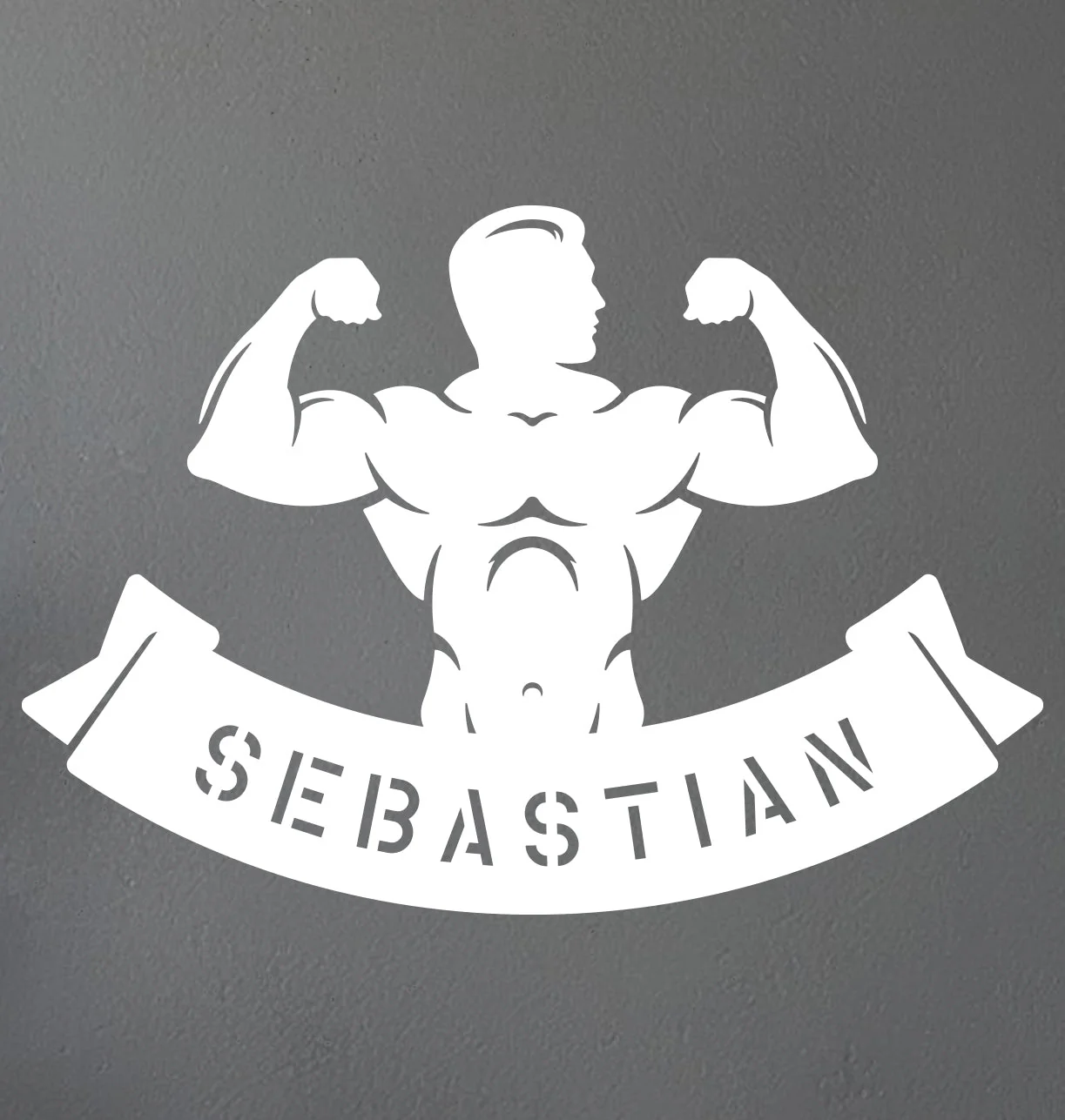 Body Builder Flexing Up Name Sign - Image 8