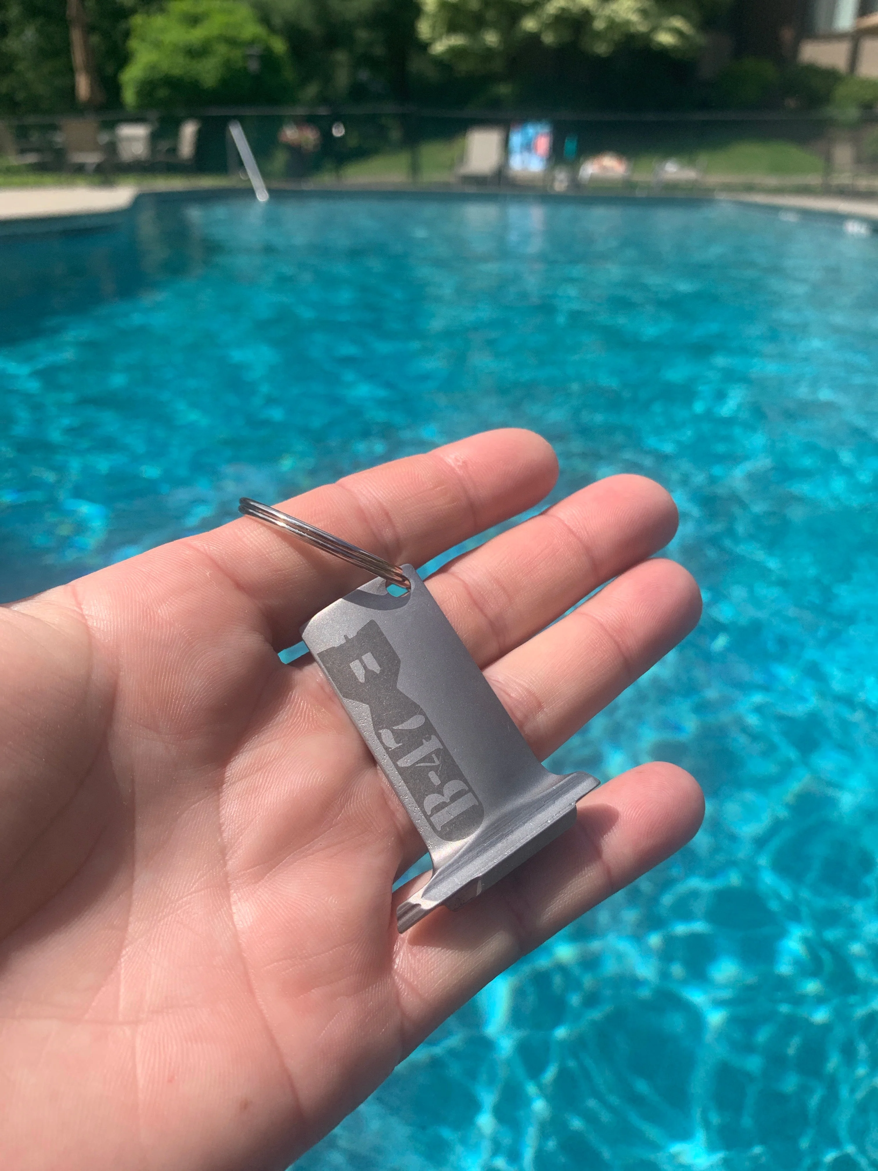 Boeing B-47 StratoJet Bombs Away GE J47 TurboJet Compressor Vane Blade Keychain - Image 2