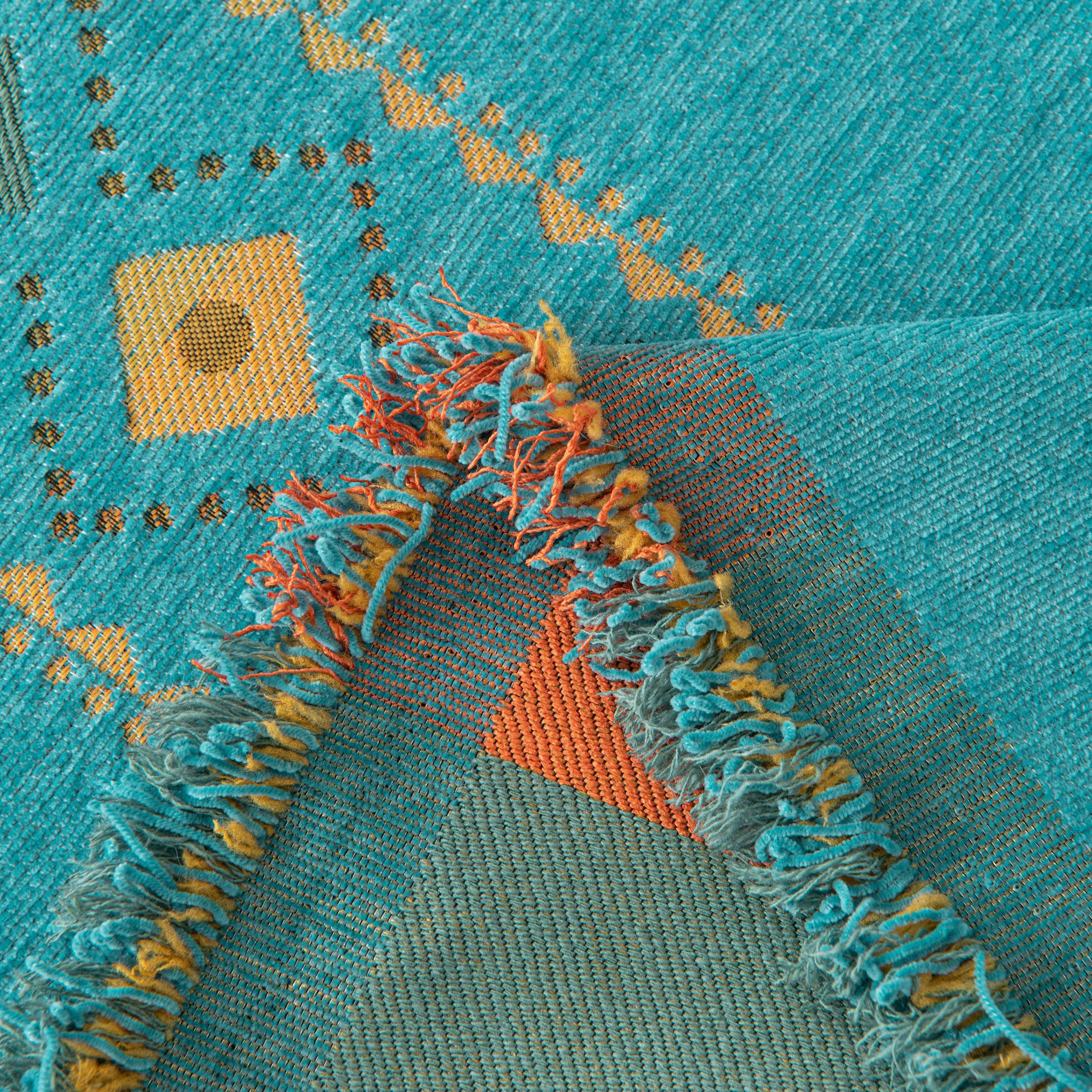 Bohemian Geometric Sofa Throw Cover, Cozy & Protective Ethnic-Inspired Couch Cover - Image 123