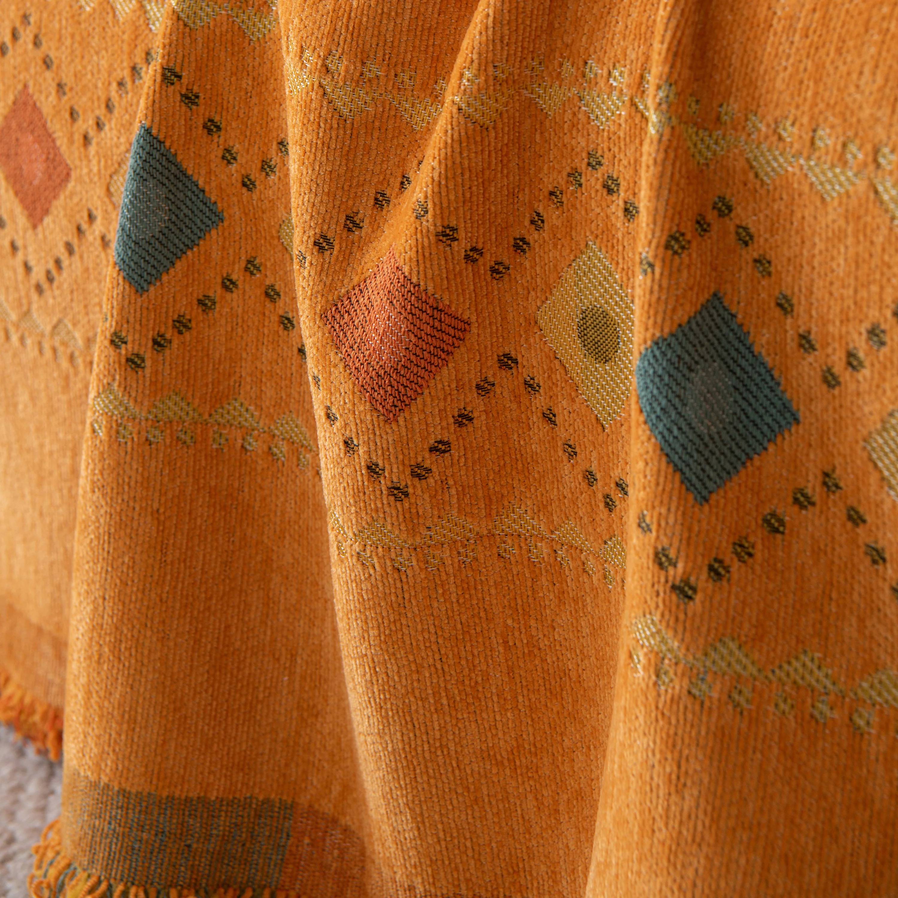 Bohemian Geometric Sofa Throw Cover, Cozy & Protective Ethnic-Inspired Couch Cover - Image 143