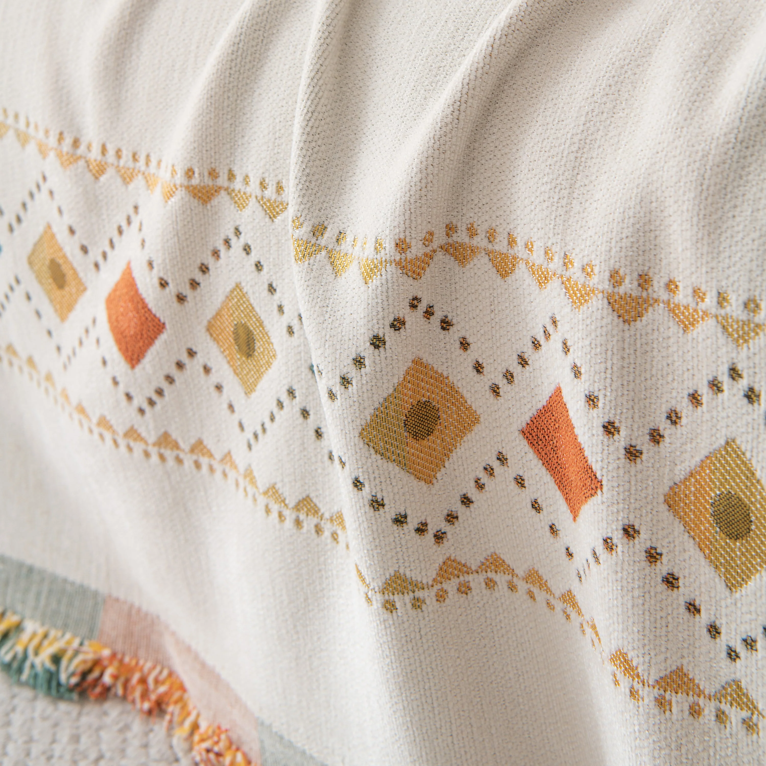 Bohemian Geometric Sofa Throw Cover, Cozy & Protective Ethnic-Inspired Couch Cover - Image 30