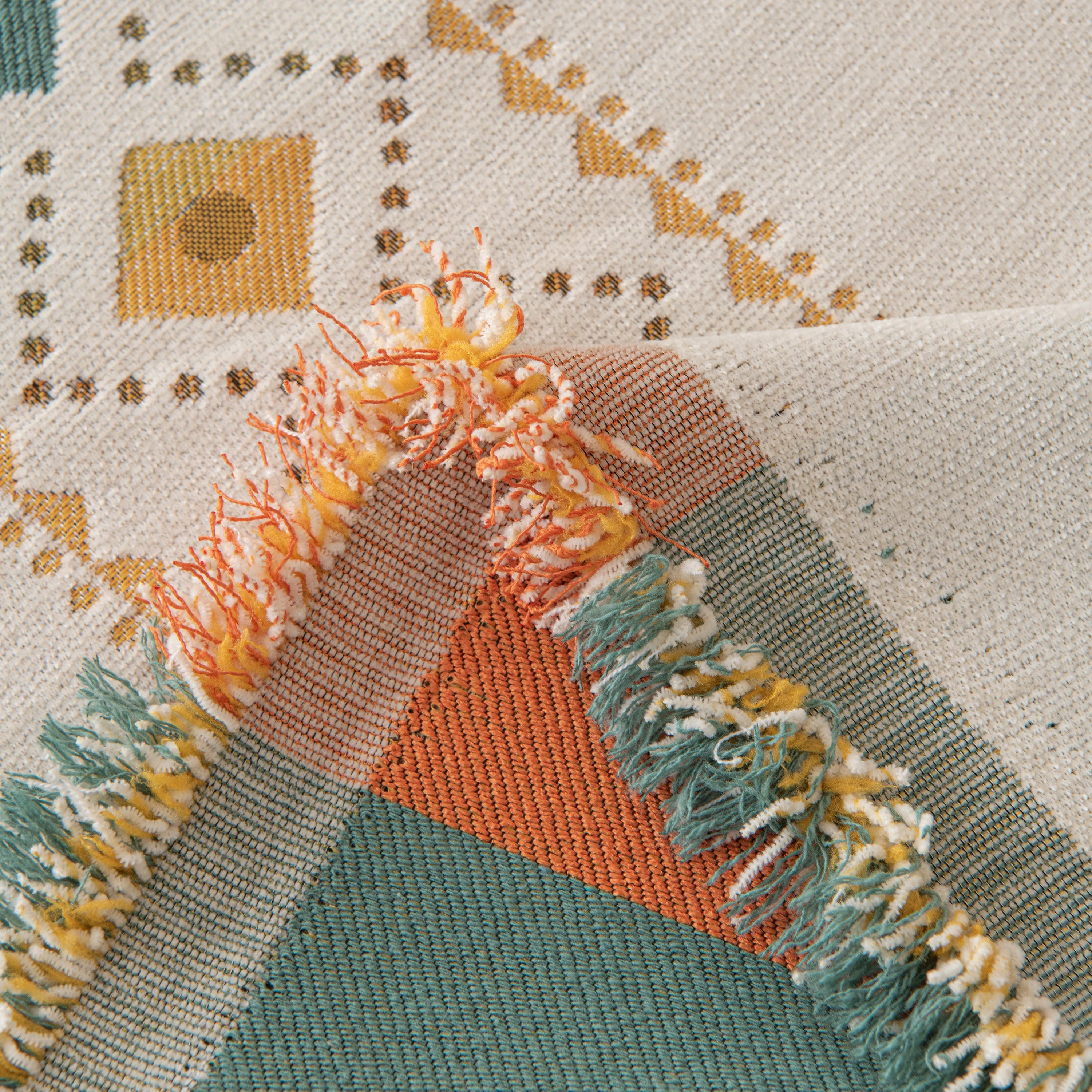 Bohemian Geometric Sofa Throw Cover, Cozy & Protective Ethnic-Inspired Couch Cover - Image 5