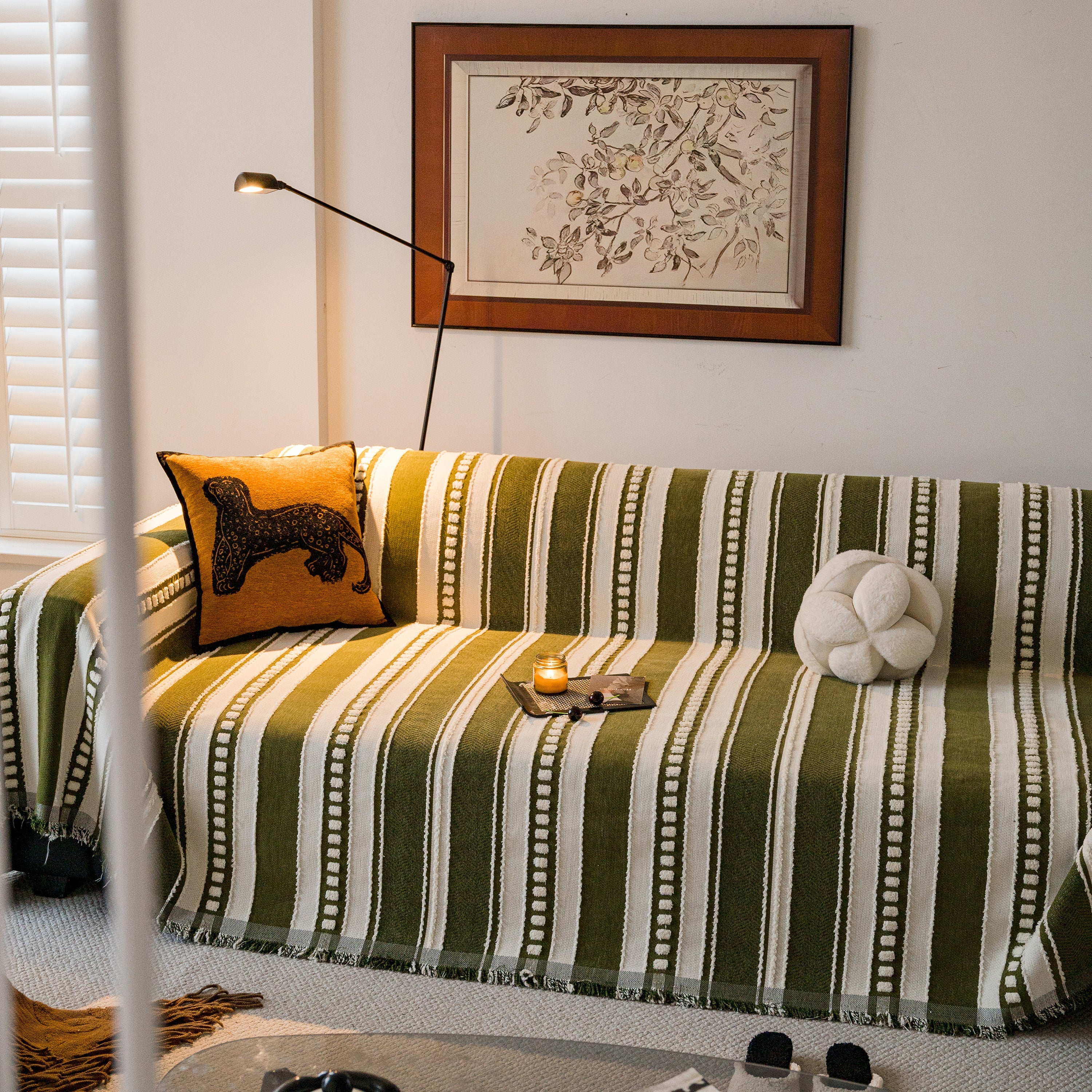 Bohemian Striped Sofa Cover, Decor Woven Throw for Couch, Loveseat, or Sectional - Image 17
