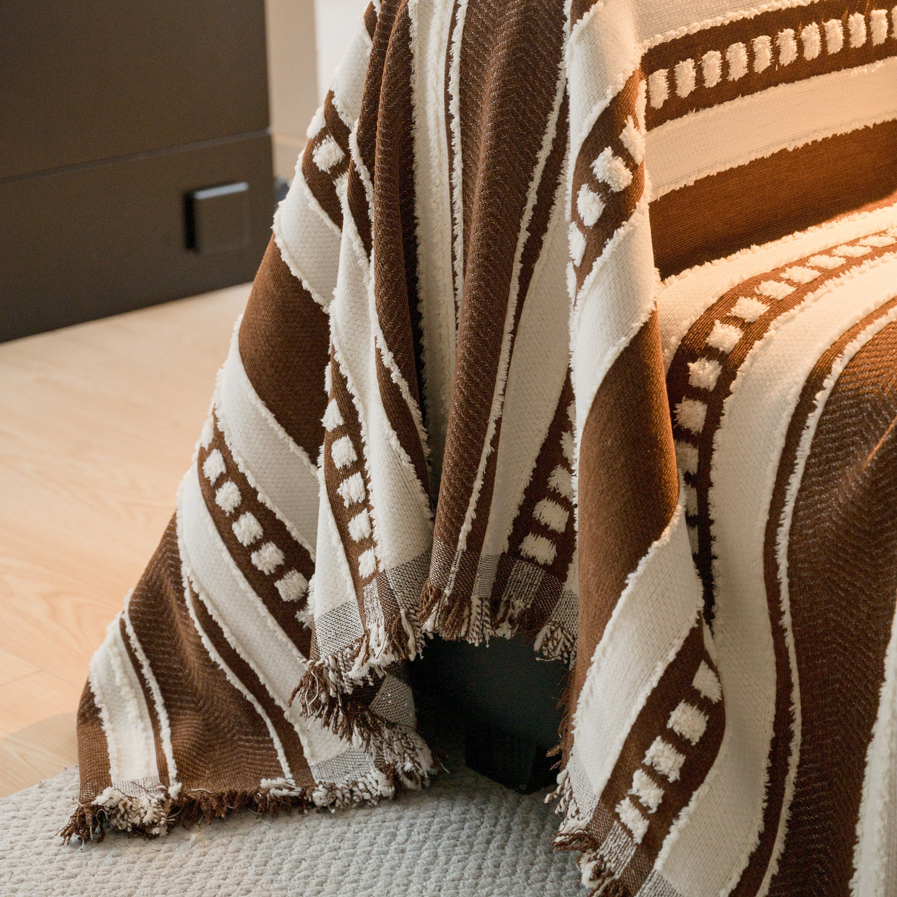 Bohemian Striped Sofa Cover, Decor Woven Throw for Couch, Loveseat, or Sectional - Image 34