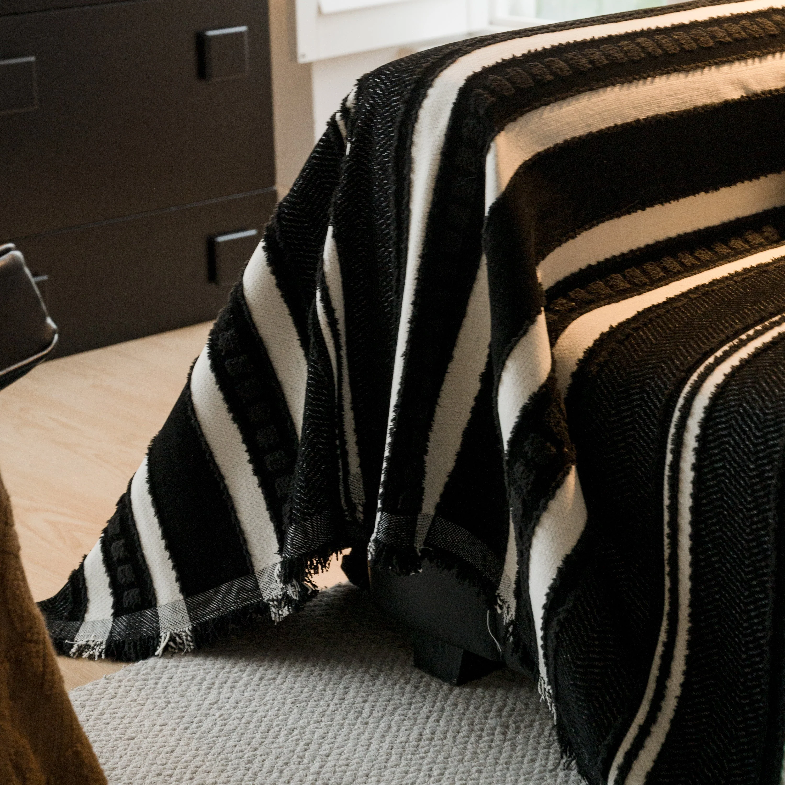 Bohemian Striped Sofa Cover, Decor Woven Throw for Couch, Loveseat, or Sectional - Image 54
