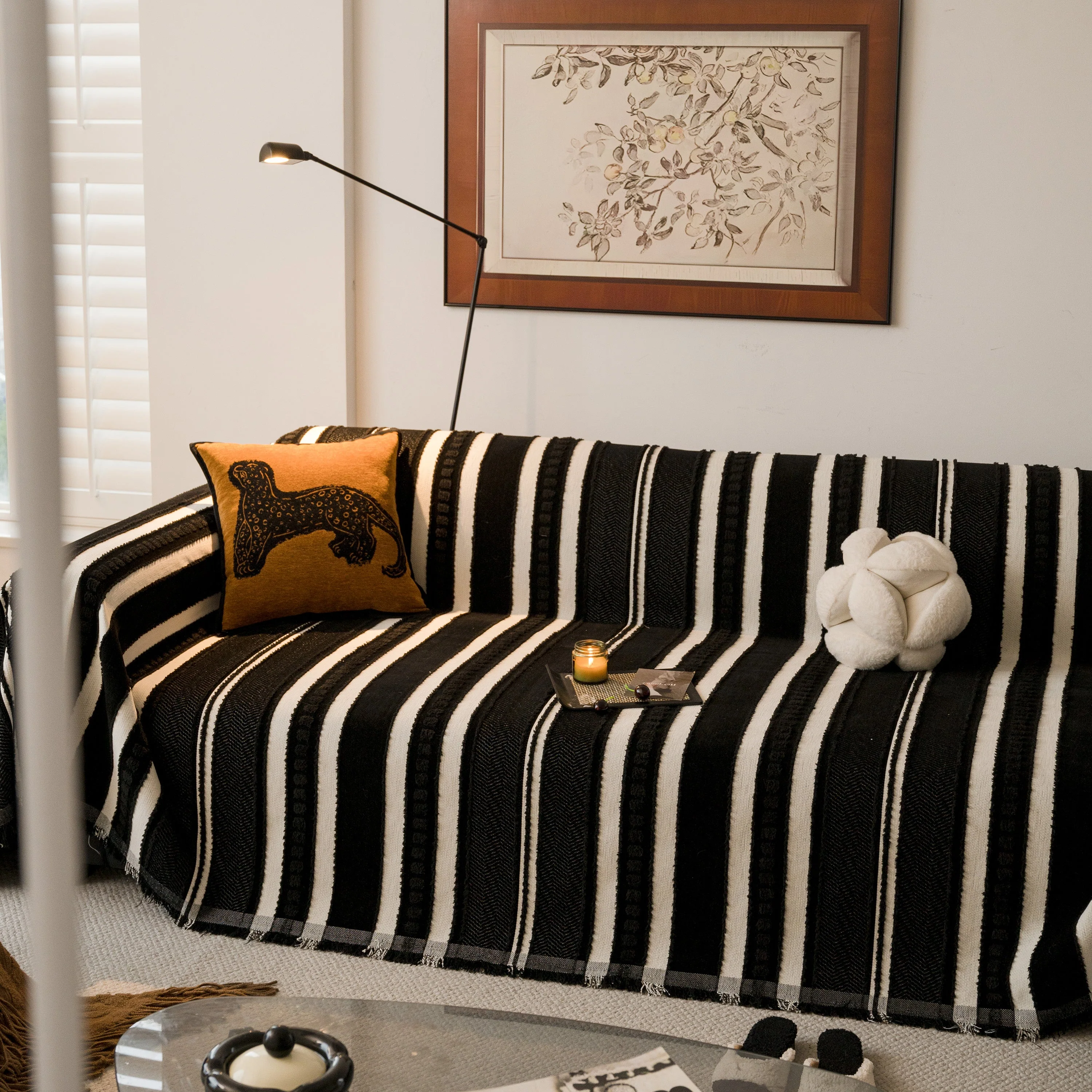 Bohemian Striped Sofa Cover, Decor Woven Throw for Couch, Loveseat, or Sectional - Image 62