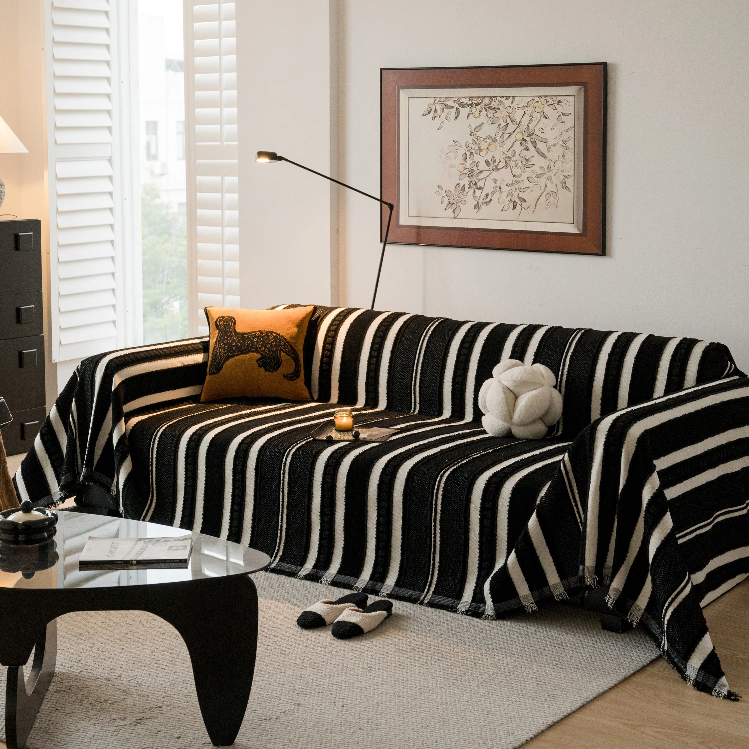 Bohemian Striped Sofa Cover, Decor Woven Throw for Couch, Loveseat, or Sectional - Image 64