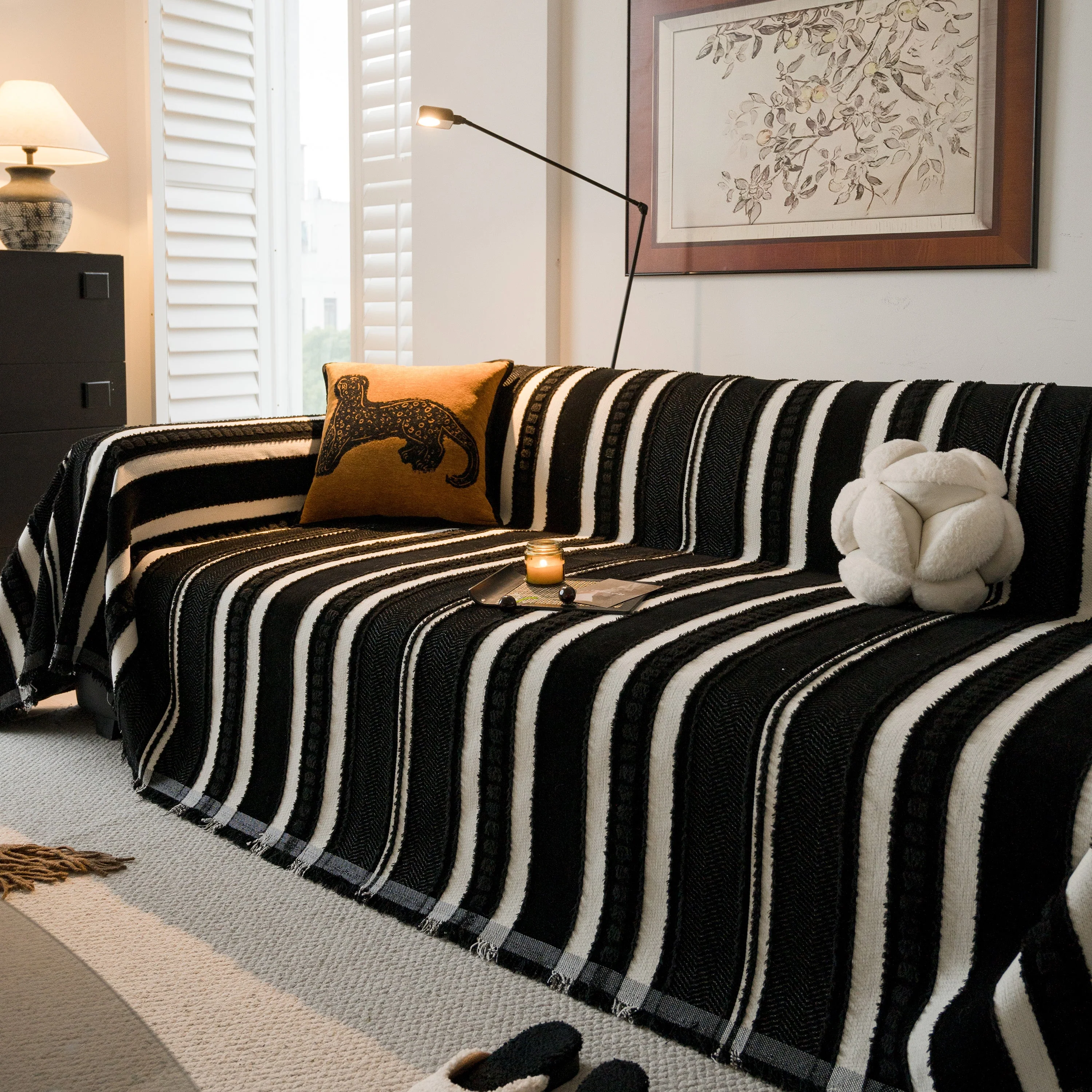 Bohemian Striped Sofa Cover, Decor Woven Throw for Couch, Loveseat, or Sectional - Image 69