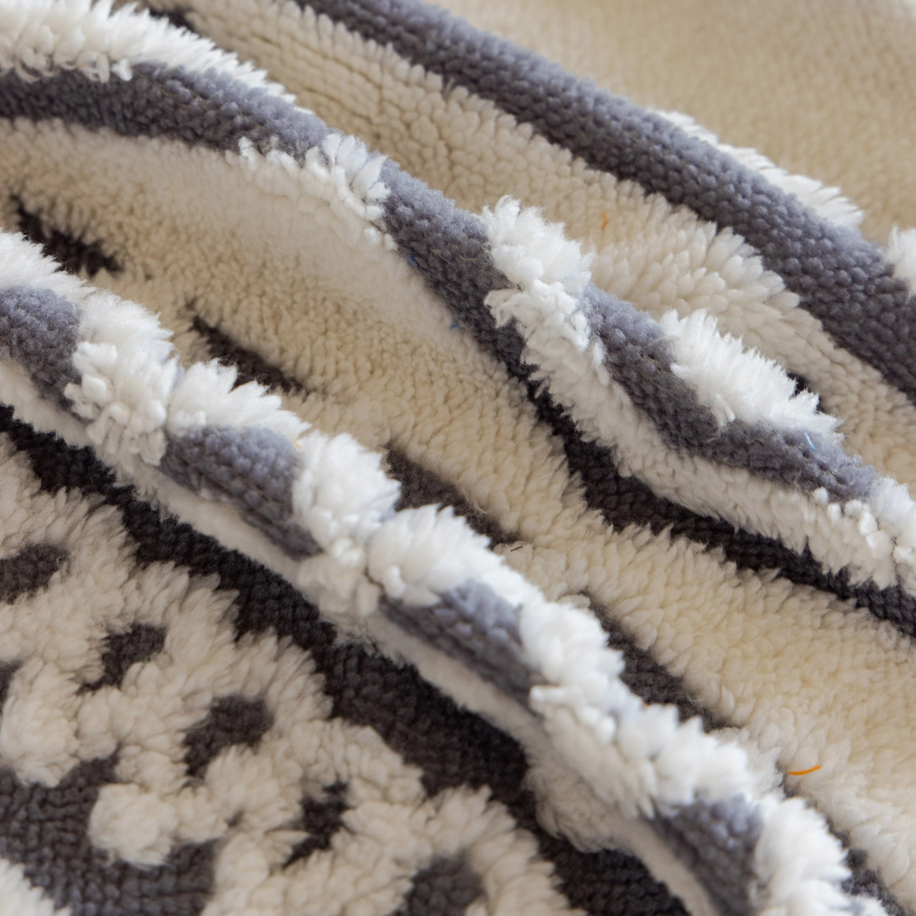 Bohemian Tufted Sofa Cover, Plush Fleece Throw Blanket with 3D Woven Aztec Stripes - Image 33