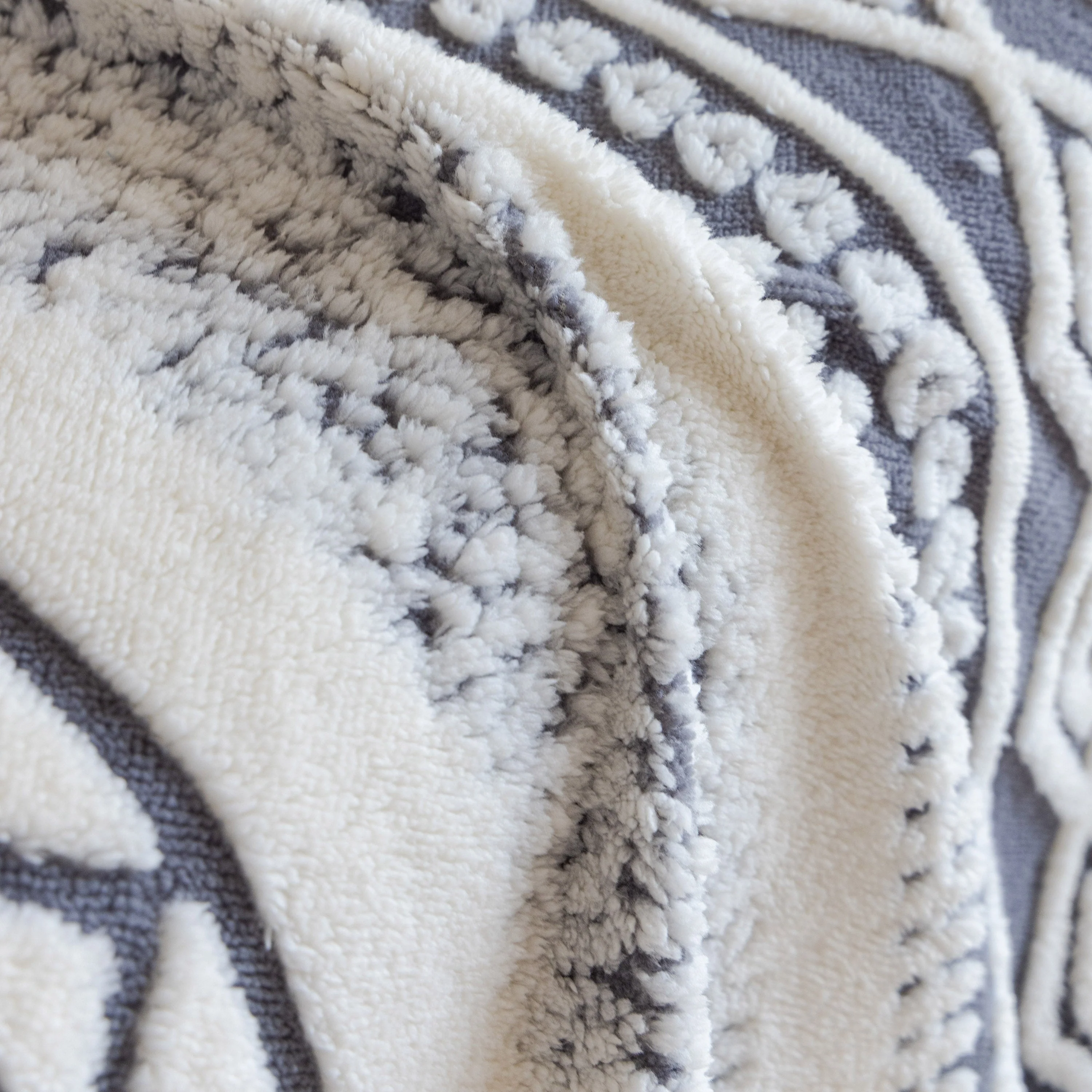 Bohemian Tufted Sofa Cover, Plush Fleece Throw Blanket with 3D Woven Aztec Stripes - Image 35