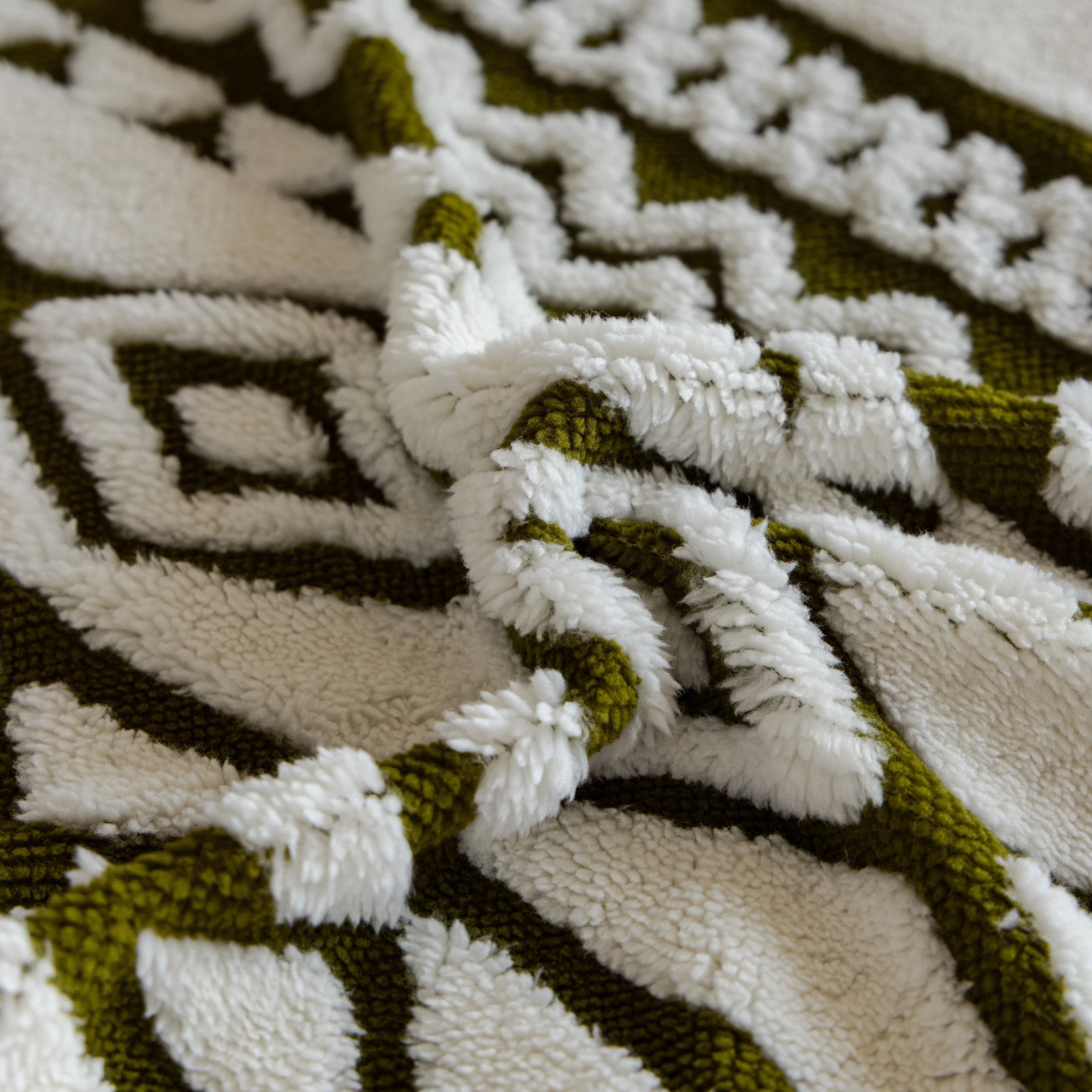 Bohemian Tufted Sofa Cover, Plush Fleece Throw Blanket with 3D Woven Aztec Stripes - Image 8