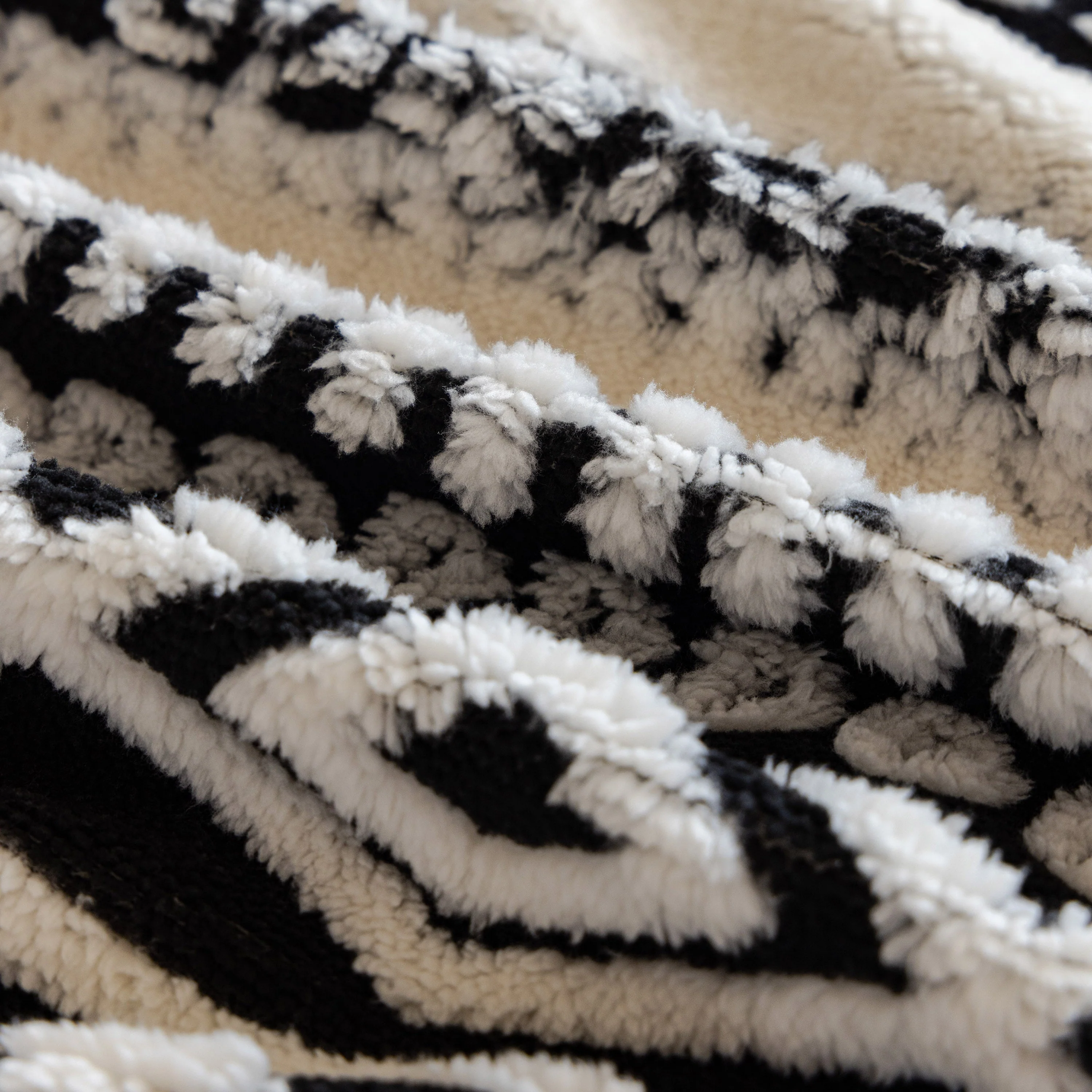 Bohemian Tufted Sofa Cover, Plush Fleece Throw Blanket with 3D Woven Aztec Stripes - Image 81