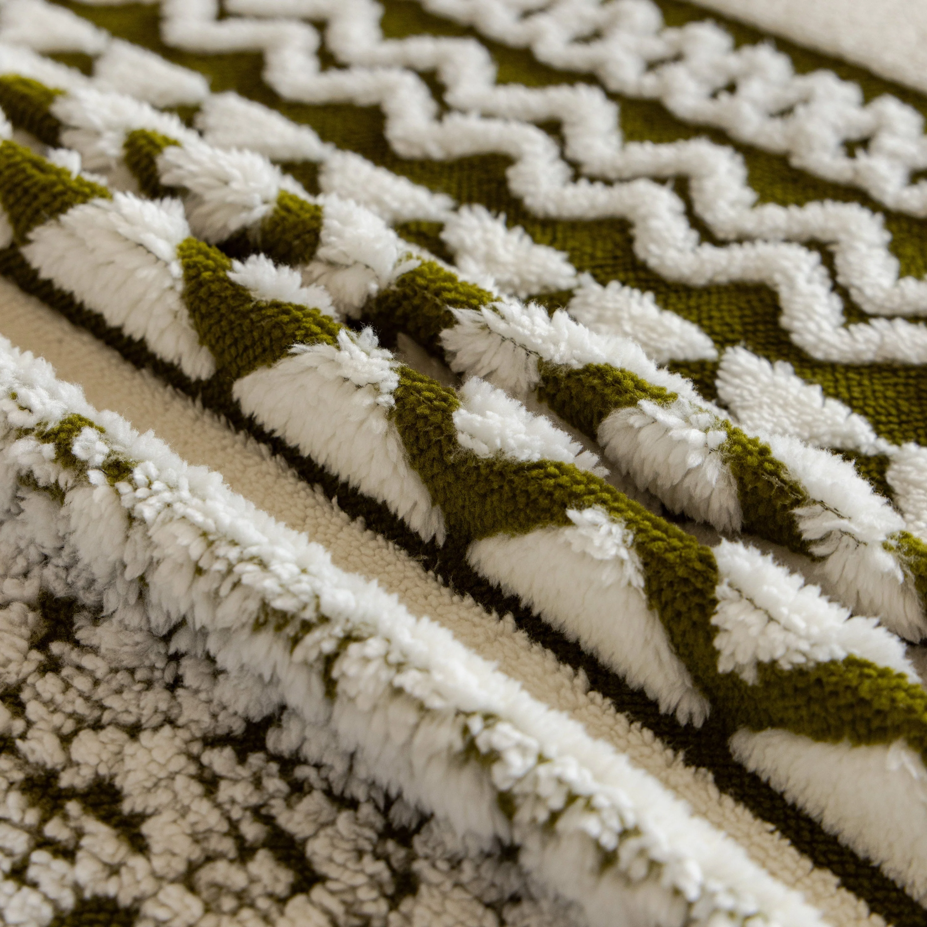 Bohemian Tufted Sofa Cover, Plush Fleece Throw Blanket with 3D Woven Aztec Stripes - Image 9