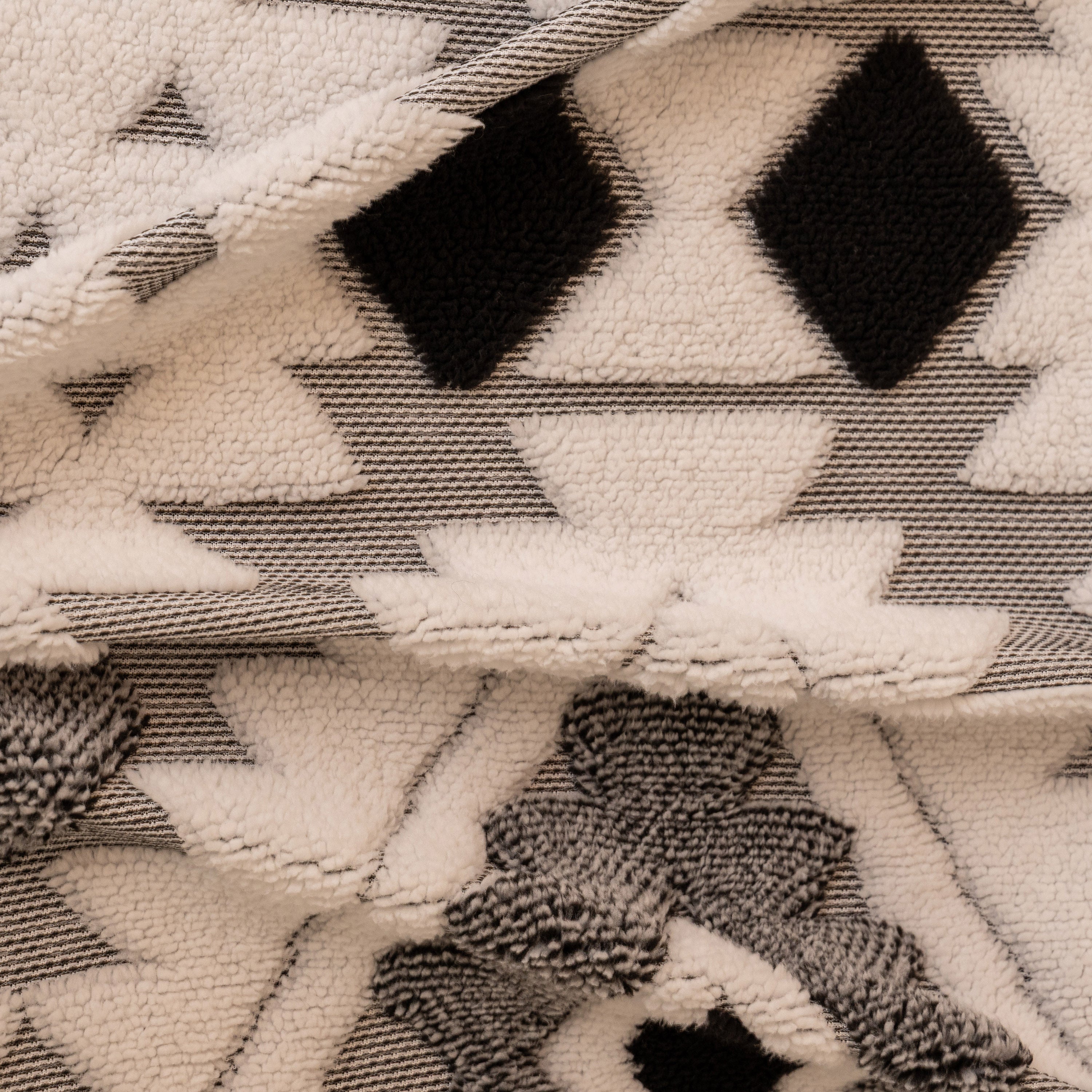 Bohemian Tufted Sofa Cover, Soft Sherpa Fleece Throw Blanket with 3D Aztec Geometric - Image 11