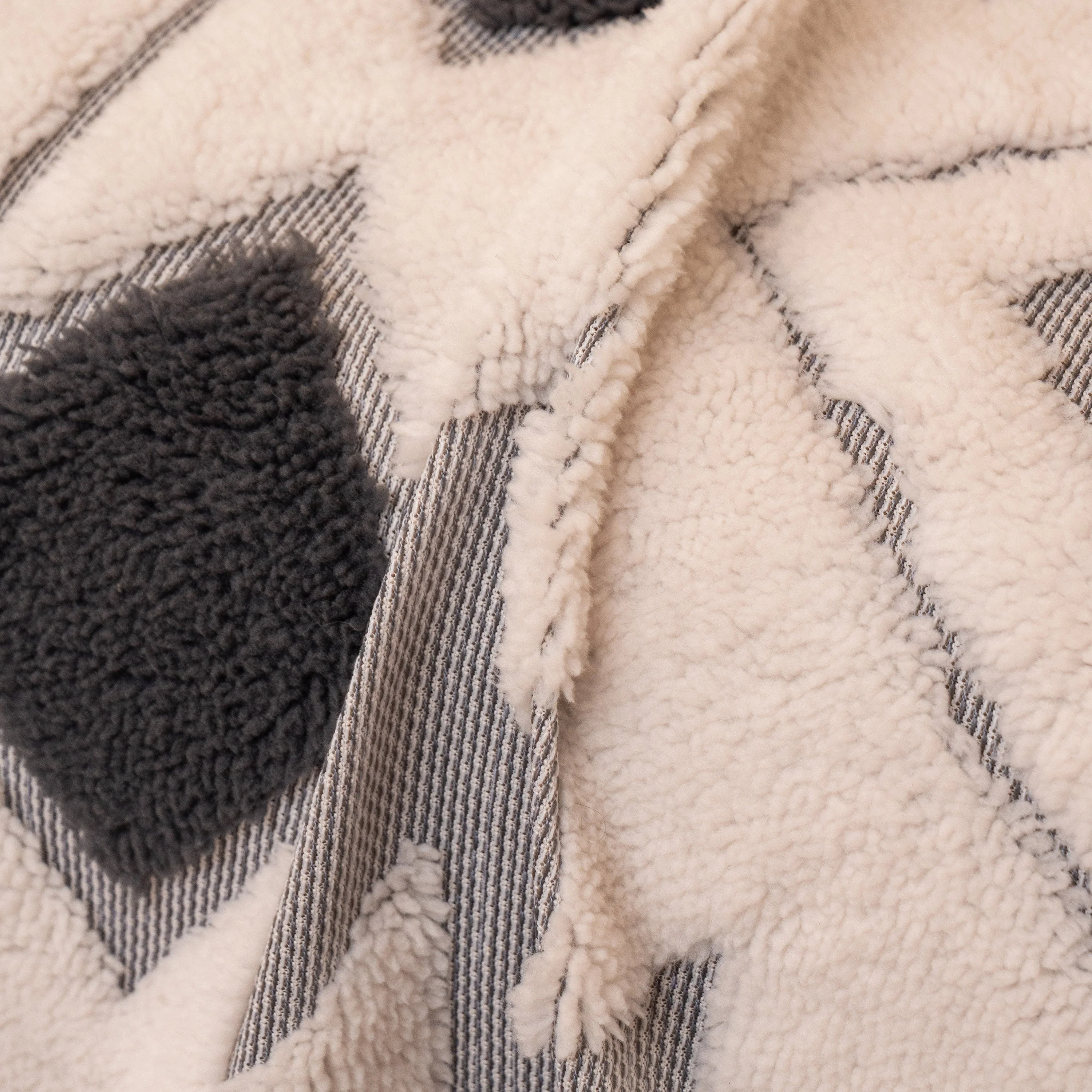 Bohemian Tufted Sofa Cover, Soft Sherpa Fleece Throw Blanket with 3D Aztec Geometric - Image 66