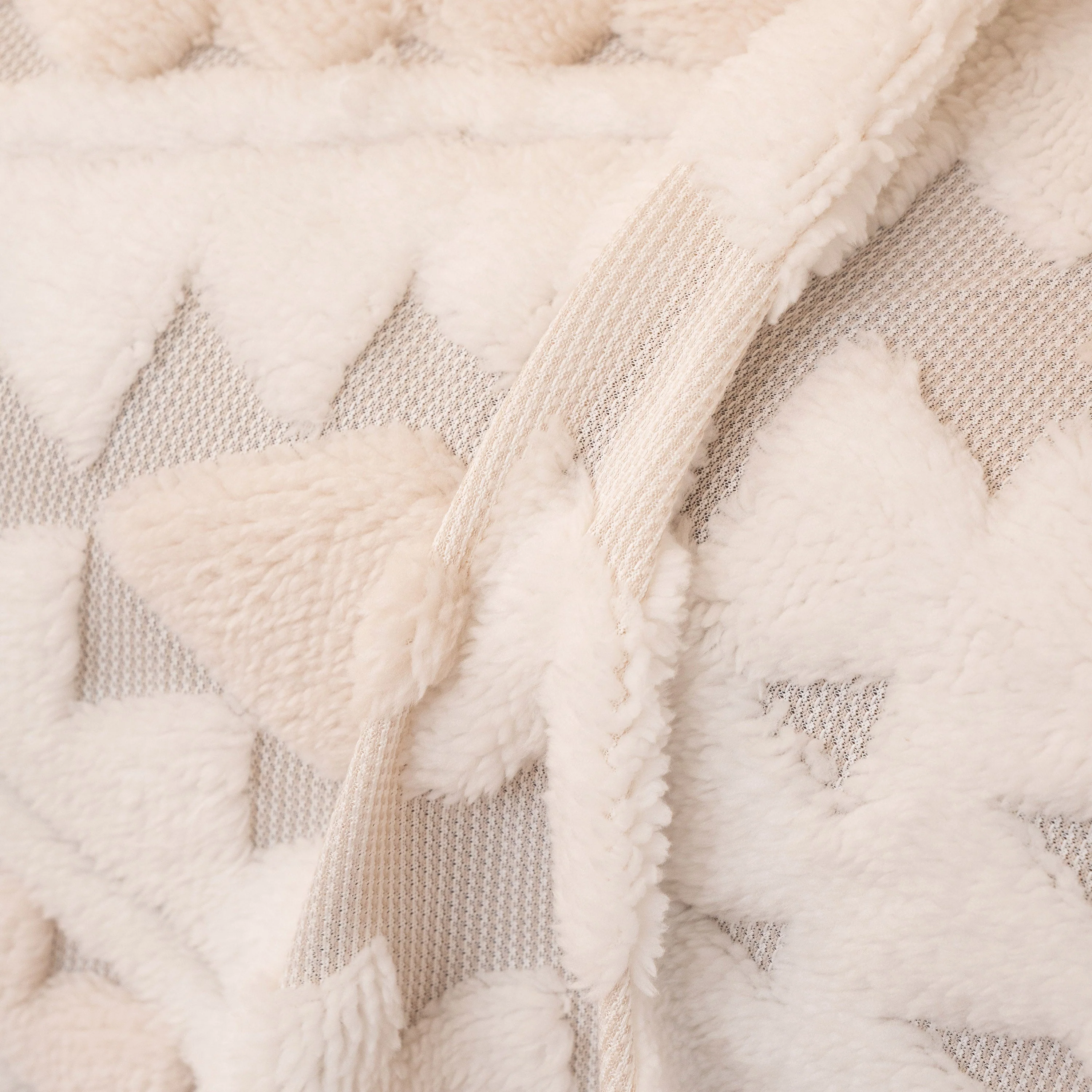 Bohemian Tufted Sofa Cover, Soft Sherpa Fleece Throw Blanket with 3D Aztec Geometric - Image 98