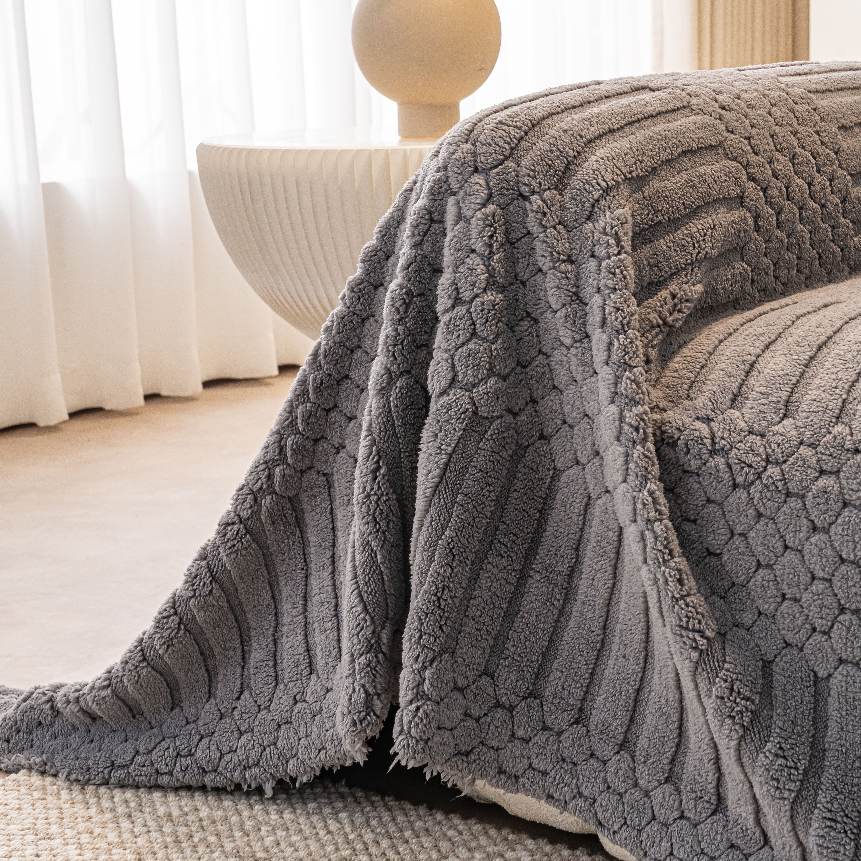 Boho 3D Geometric Throw Blanket for Couch, Luxurious Velvety Plush Fleece Sofa Cover - Image 12