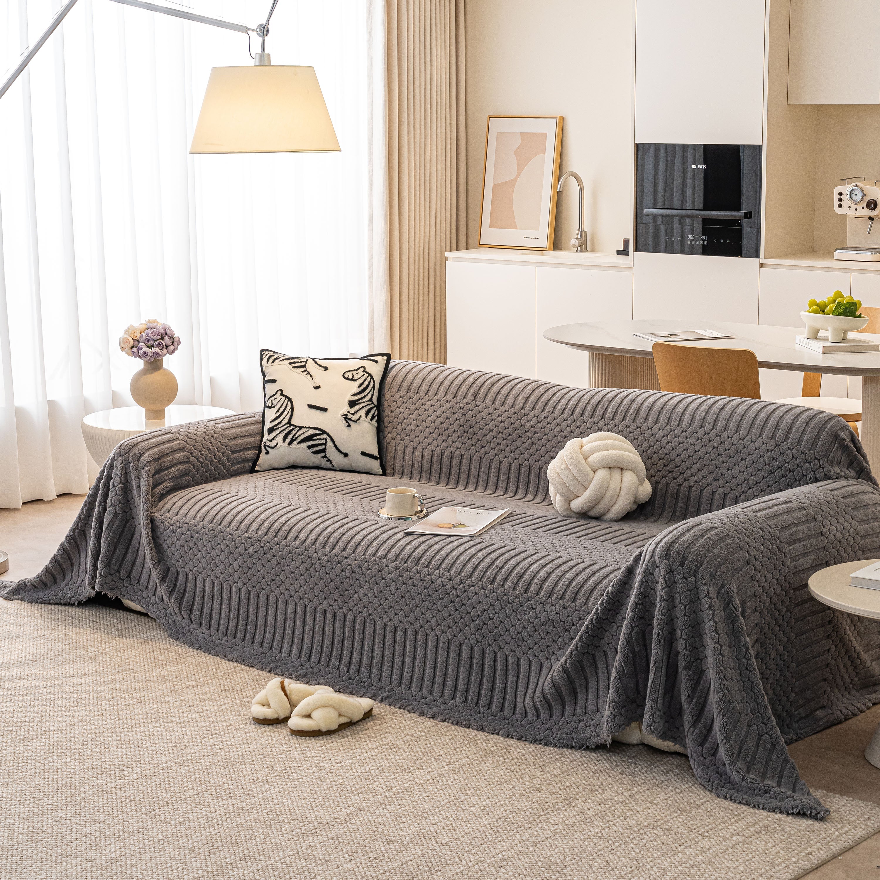 Boho 3D Geometric Throw Blanket for Couch, Luxurious Velvety Plush Fleece Sofa Cover - Image 24