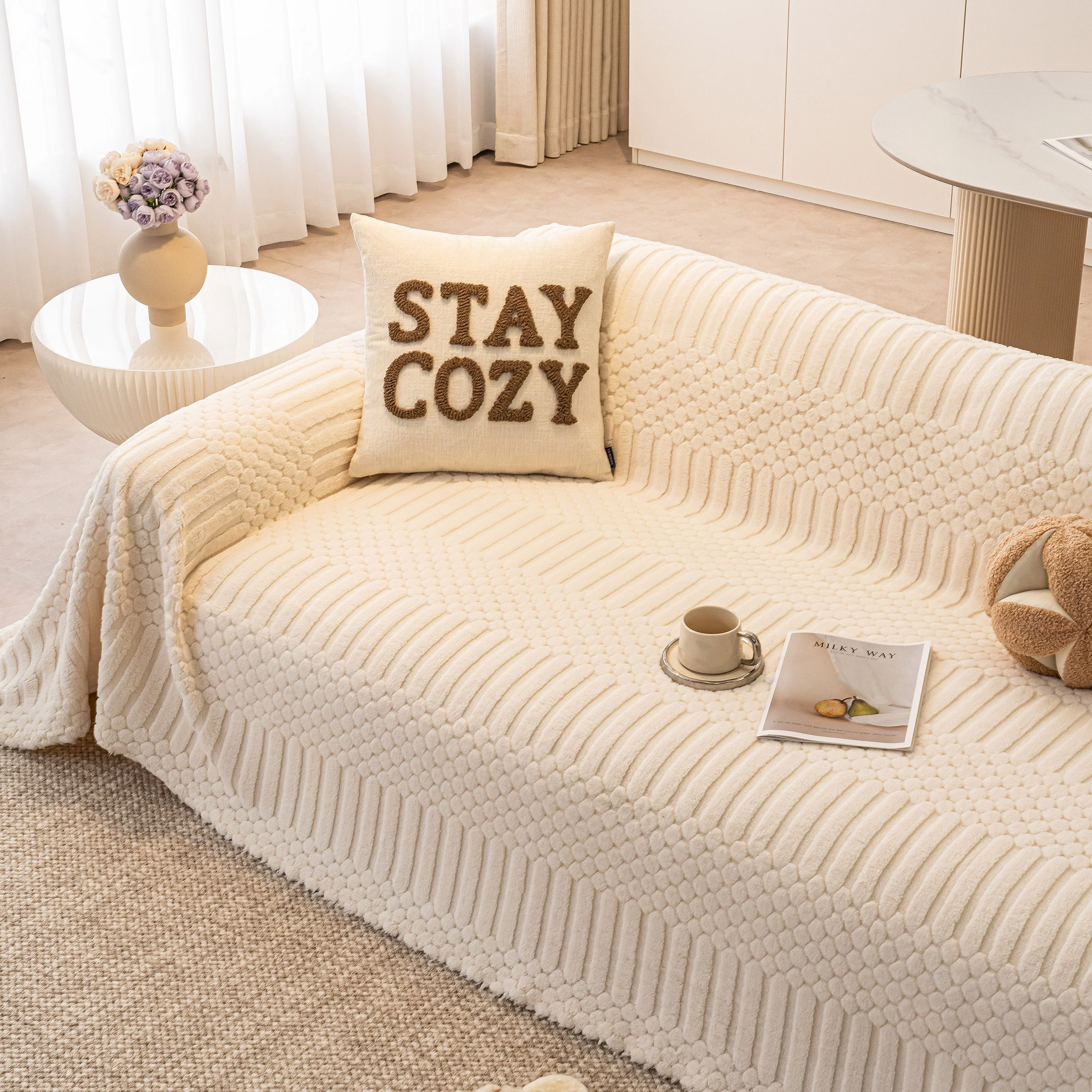 Boho 3D Geometric Throw Blanket for Couch, Luxurious Velvety Plush Fleece Sofa Cover - Image 28