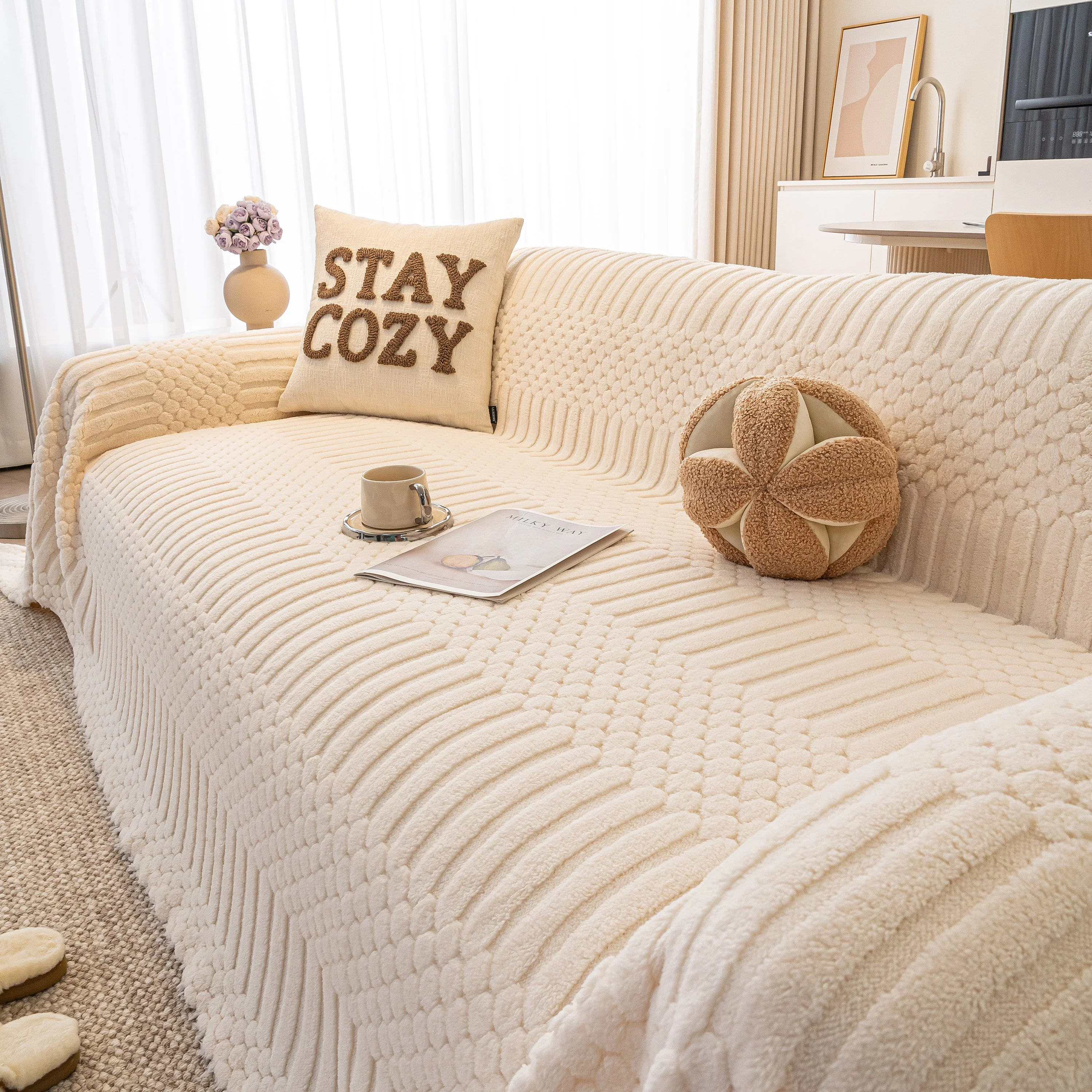Boho 3D Geometric Throw Blanket for Couch, Luxurious Velvety Plush Fleece Sofa Cover - Image 30