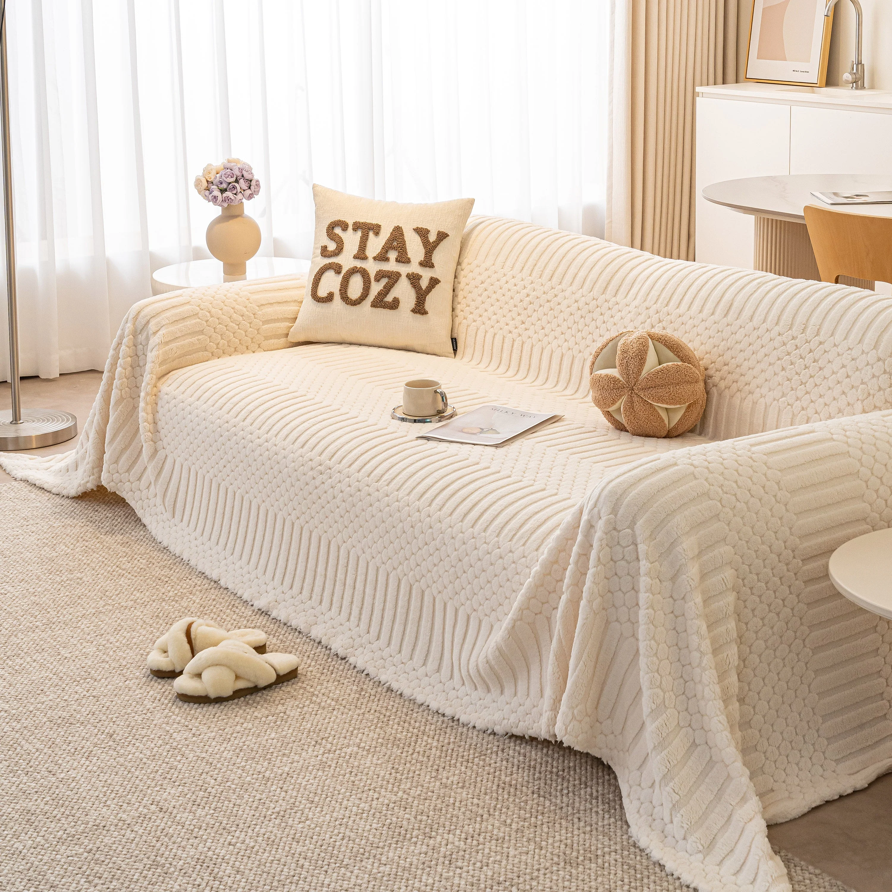 Boho 3D Geometric Throw Blanket for Couch, Luxurious Velvety Plush Fleece Sofa Cover - Image 39