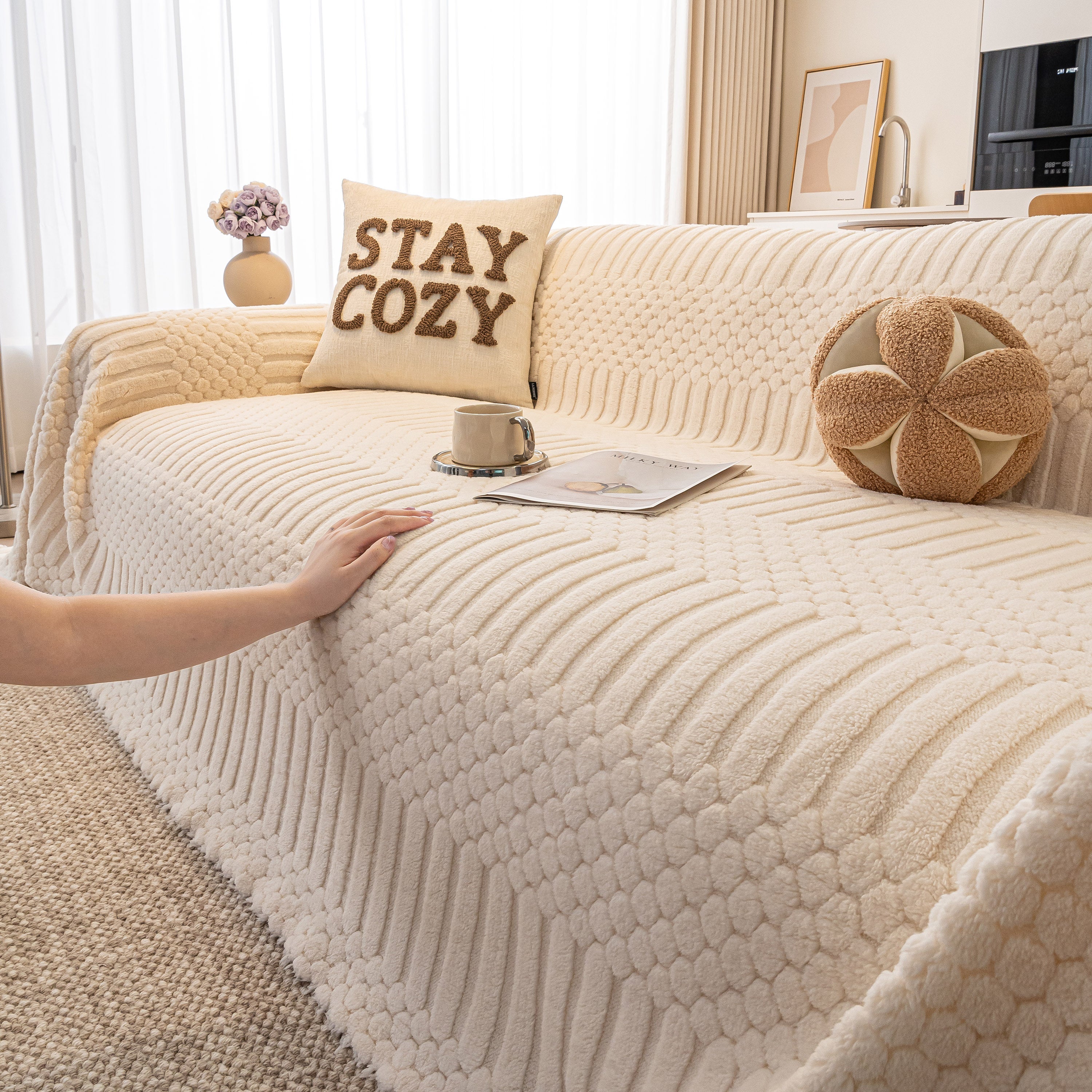 Boho 3D Geometric Throw Blanket for Couch, Luxurious Velvety Plush Fleece Sofa Cover - Image 42