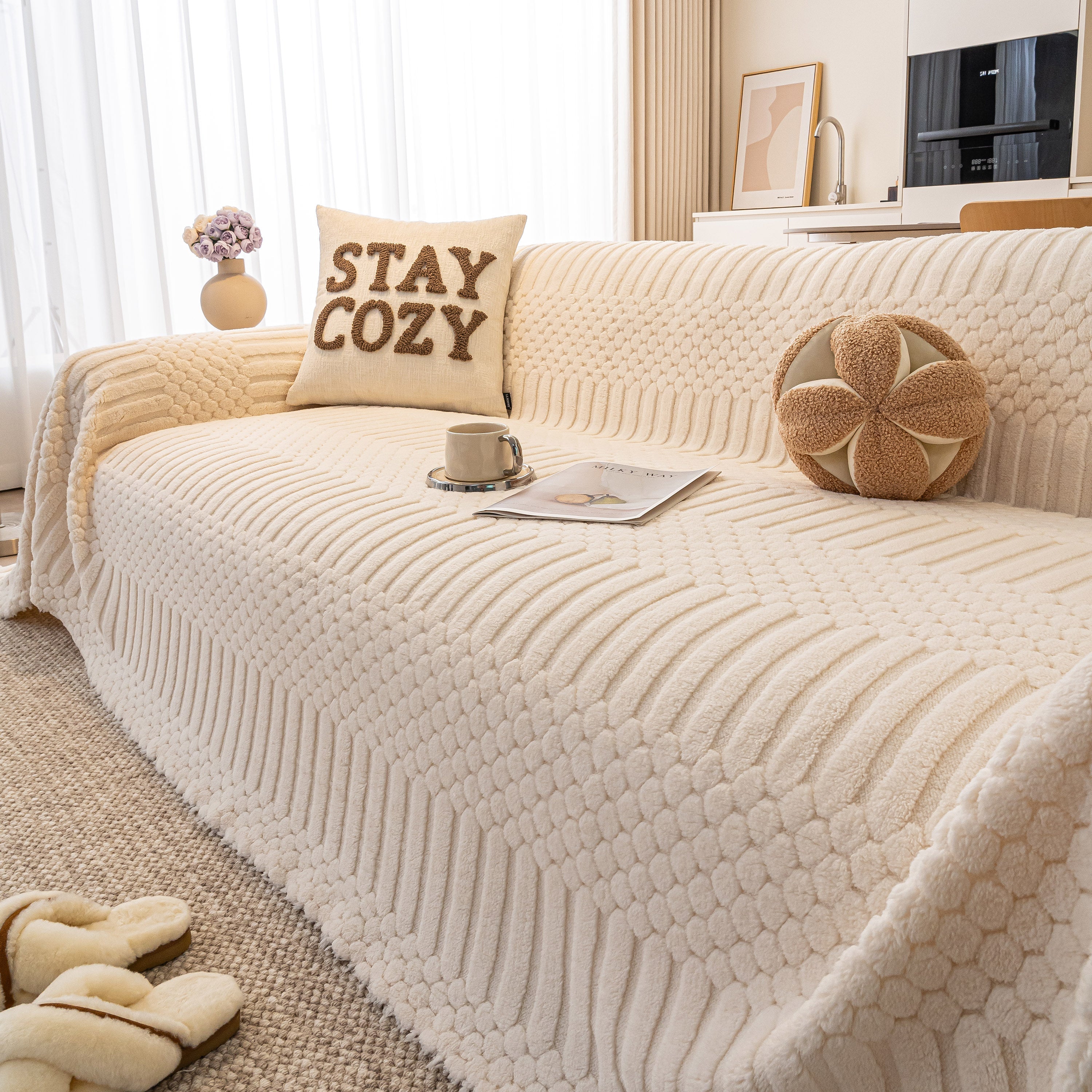 Boho 3D Geometric Throw Blanket for Couch, Luxurious Velvety Plush Fleece Sofa Cover - Image 43