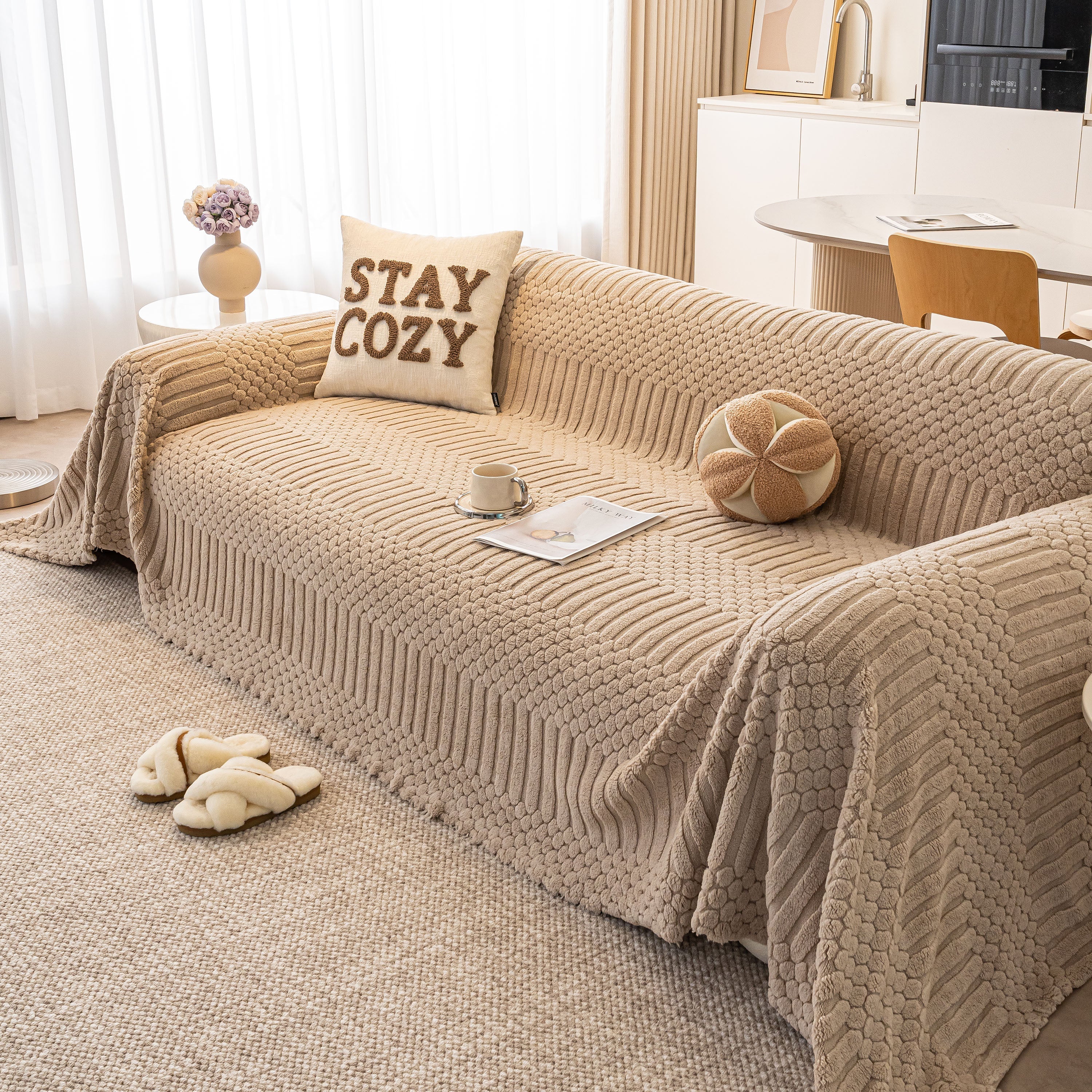 Boho 3D Geometric Throw Blanket for Couch, Luxurious Velvety Plush Fleece Sofa Cover - Image 49