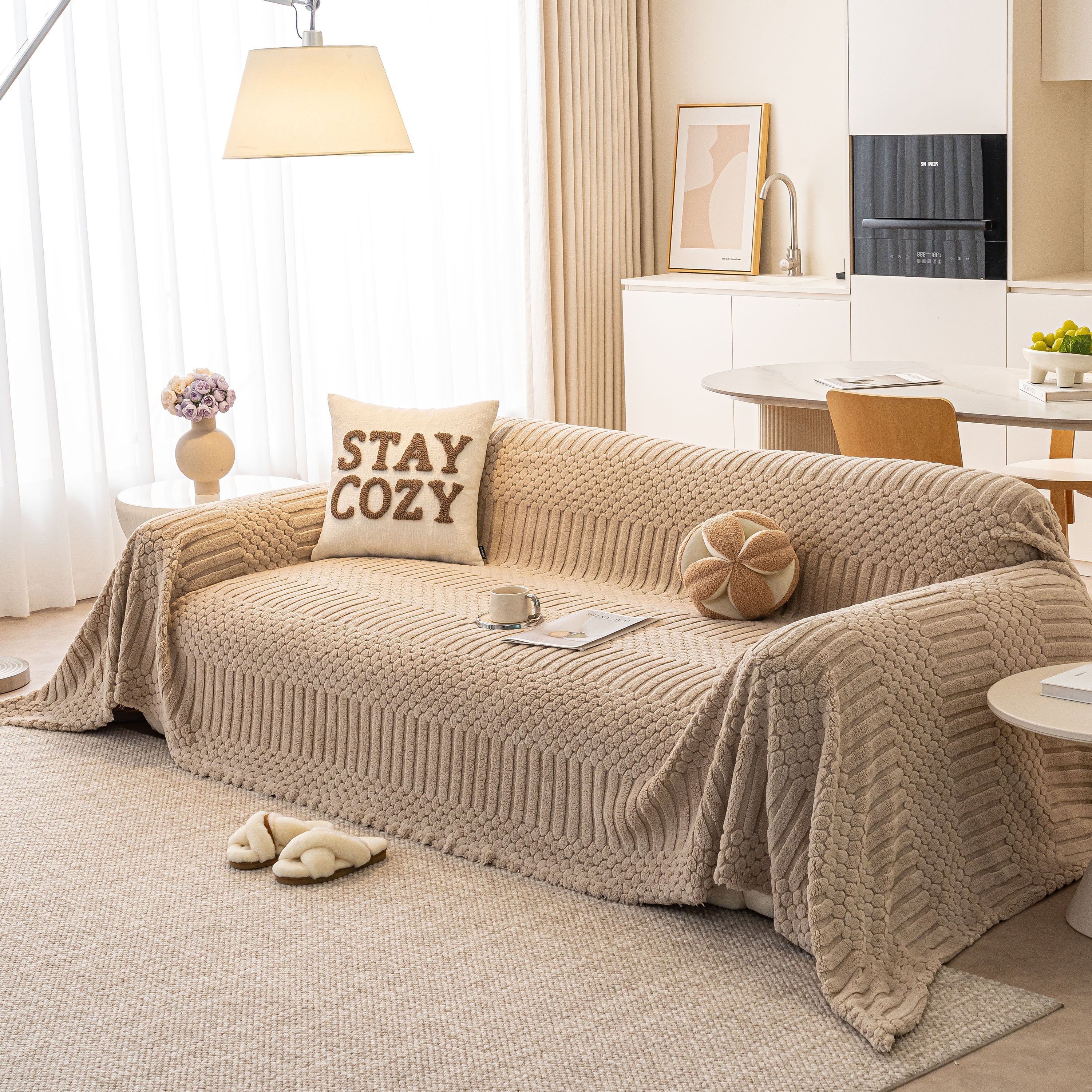 Boho 3D Geometric Throw Blanket for Couch, Luxurious Velvety Plush Fleece Sofa Cover - Image 52