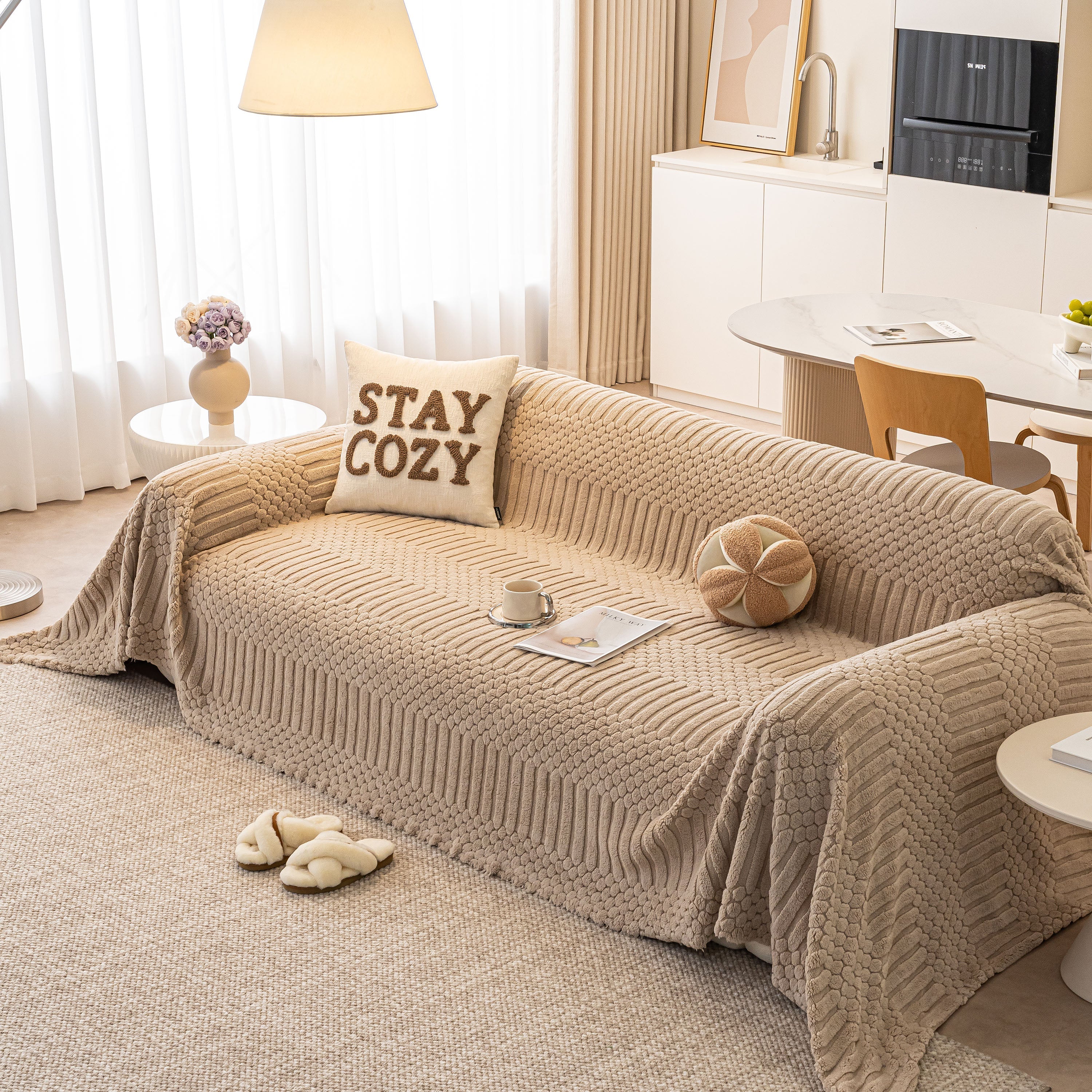 Boho 3D Geometric Throw Blanket for Couch, Luxurious Velvety Plush Fleece Sofa Cover - Image 53