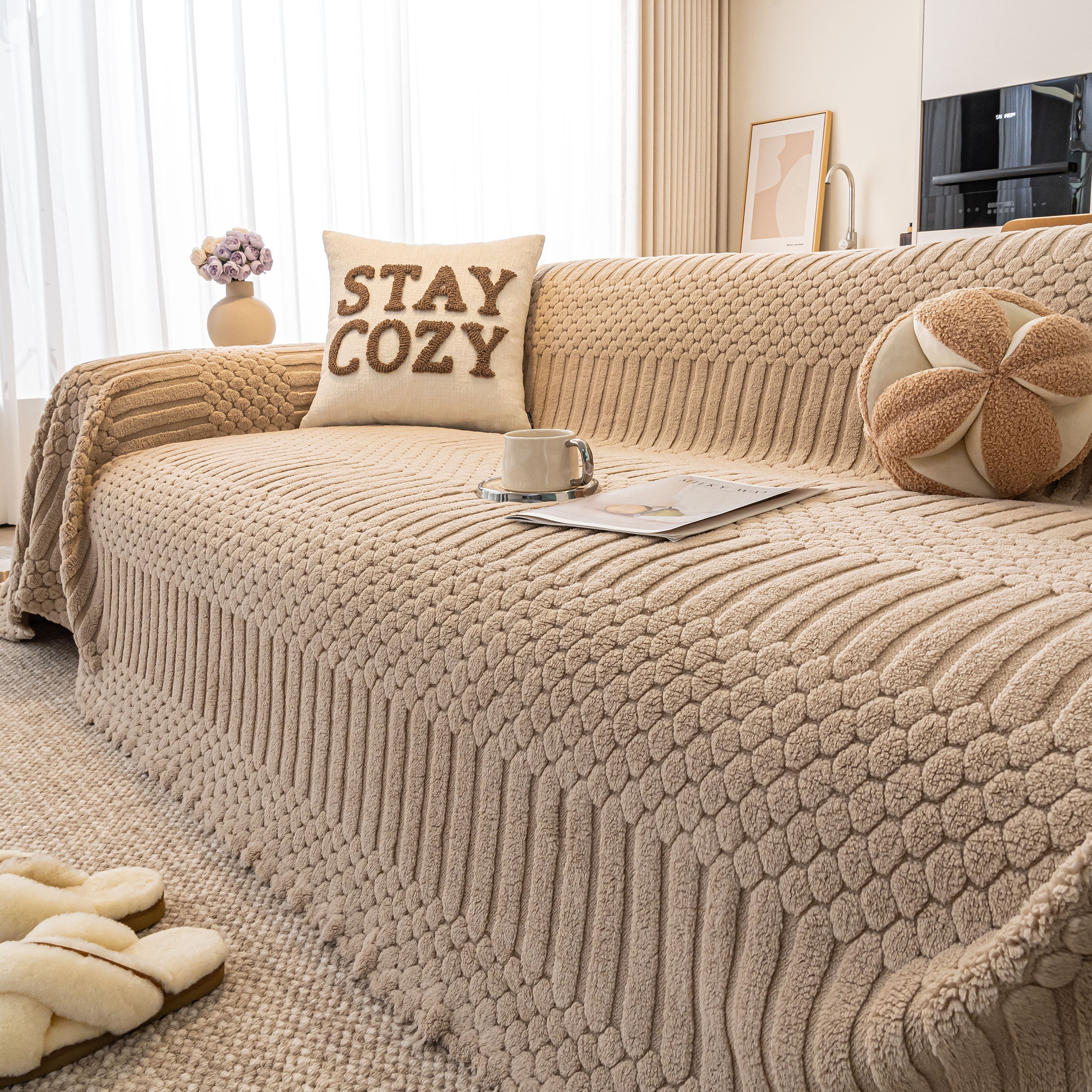 Boho 3D Geometric Throw Blanket for Couch, Luxurious Velvety Plush Fleece Sofa Cover - Image 54