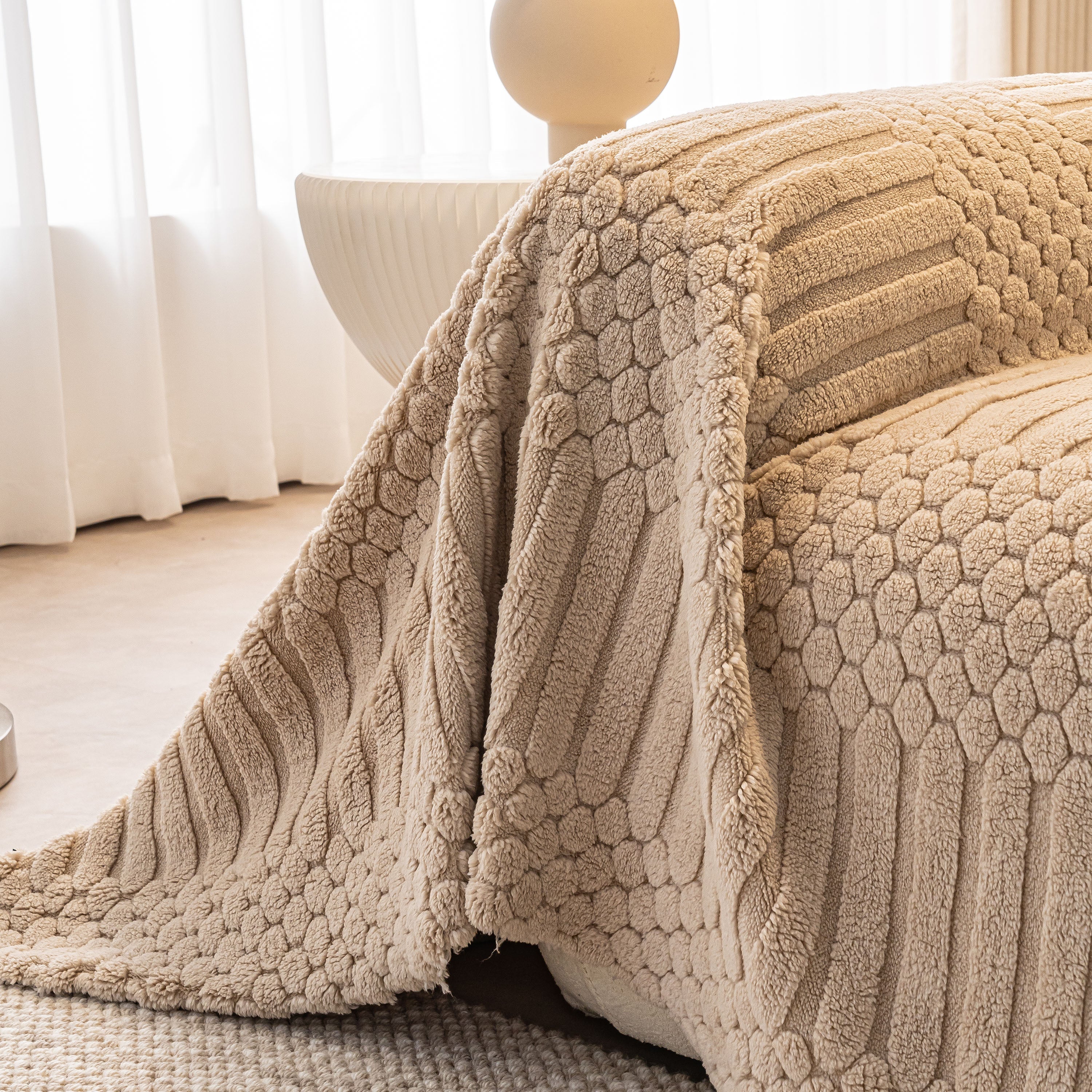 Boho 3D Geometric Throw Blanket for Couch, Luxurious Velvety Plush Fleece Sofa Cover - Image 65