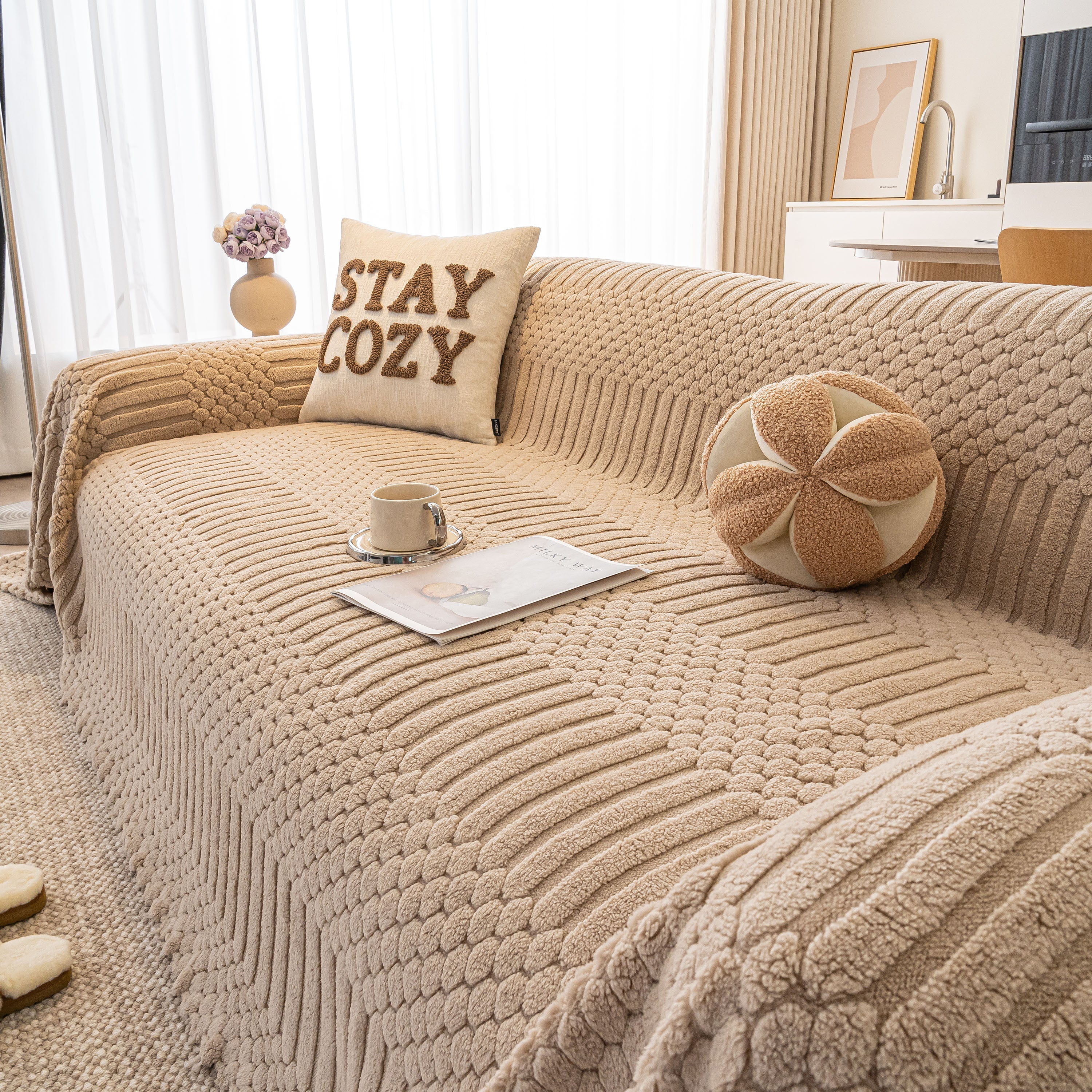 Boho 3D Geometric Throw Blanket for Couch, Luxurious Velvety Plush Fleece Sofa Cover - Image 66