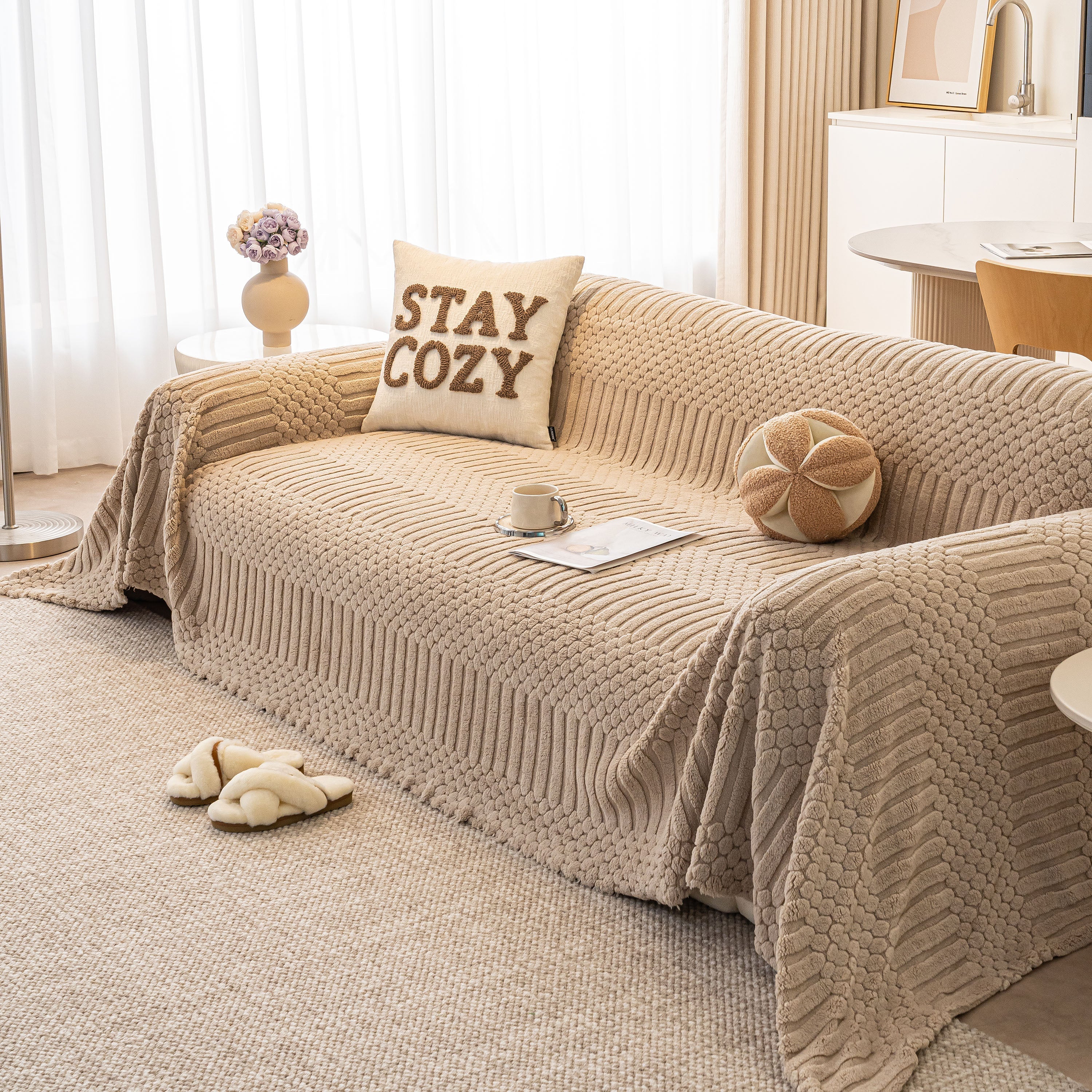 Boho 3D Geometric Throw Blanket for Couch, Luxurious Velvety Plush Fleece Sofa Cover - Image 69