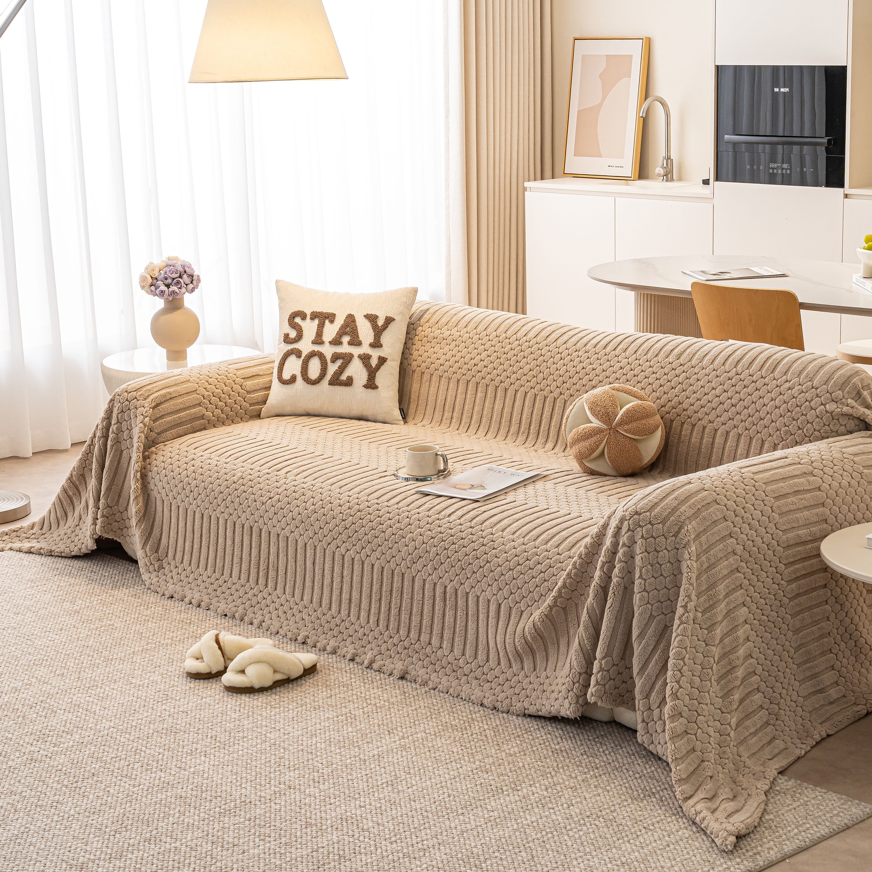 Boho 3D Geometric Throw Blanket for Couch, Luxurious Velvety Plush Fleece Sofa Cover - Image 70